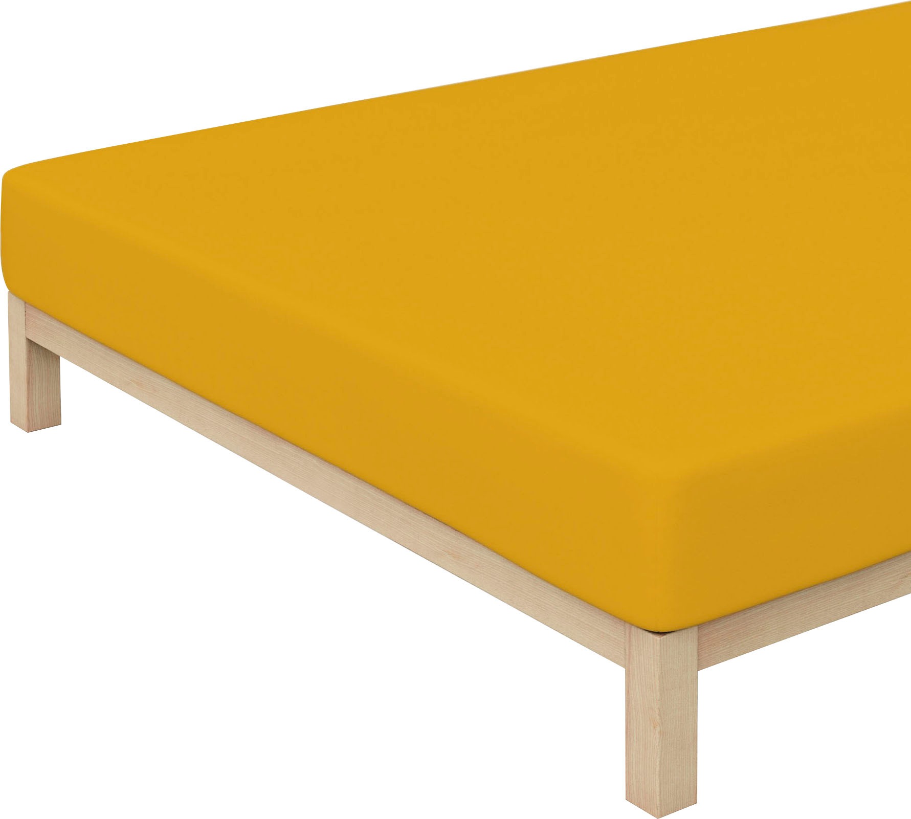 Schlafgut Spannbettlaken »PURE in Gr 90x200, 140x200 oder 180x200 cm, Bio-Baumwolle mit Elasthan«, (1 St.), Bettlaken für Matratzen bis 30 cm Höhe, dehnbar, blickdicht, straff