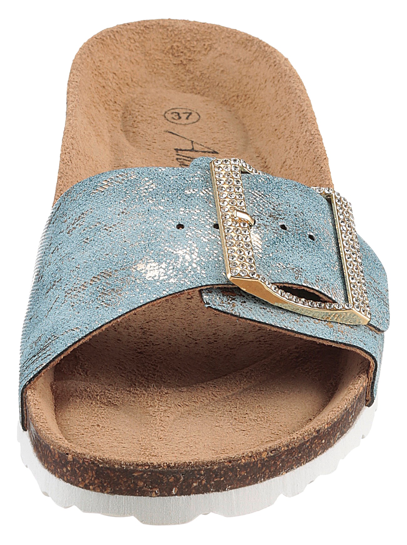 Aniston SHOES Pantolette, Sommerschuh, Strandschuh, Glitzersteine - NEUE KOLLEKTION