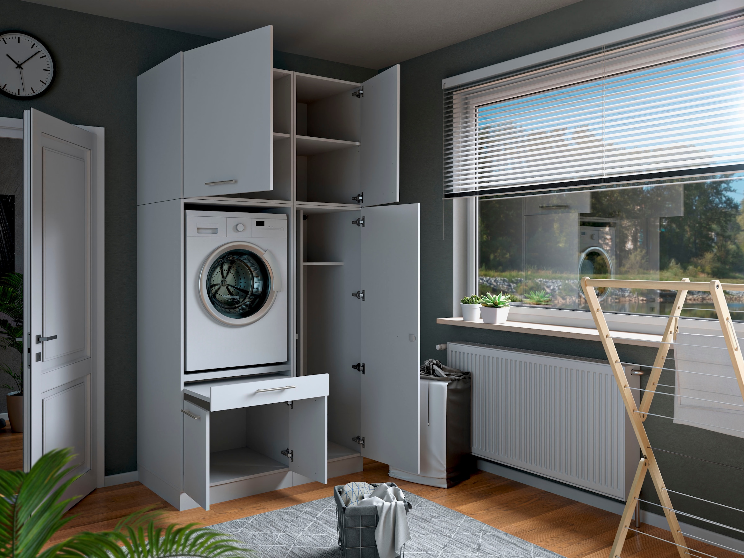 Laundreezy Mehrzweckschrank-Set »Laundreezy, 4-tlg. Mehrzweckschrank-Set B/H/T 118/238/68 cm« 4 Stk. tlg.