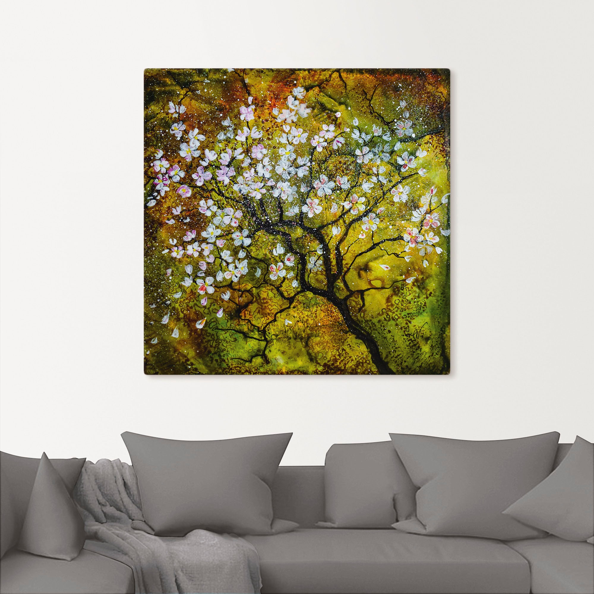 Artland Leinwandbild »Kirschblüte« Baumbilder 1 Stk. tlg. auf Holzrahmen gespannt