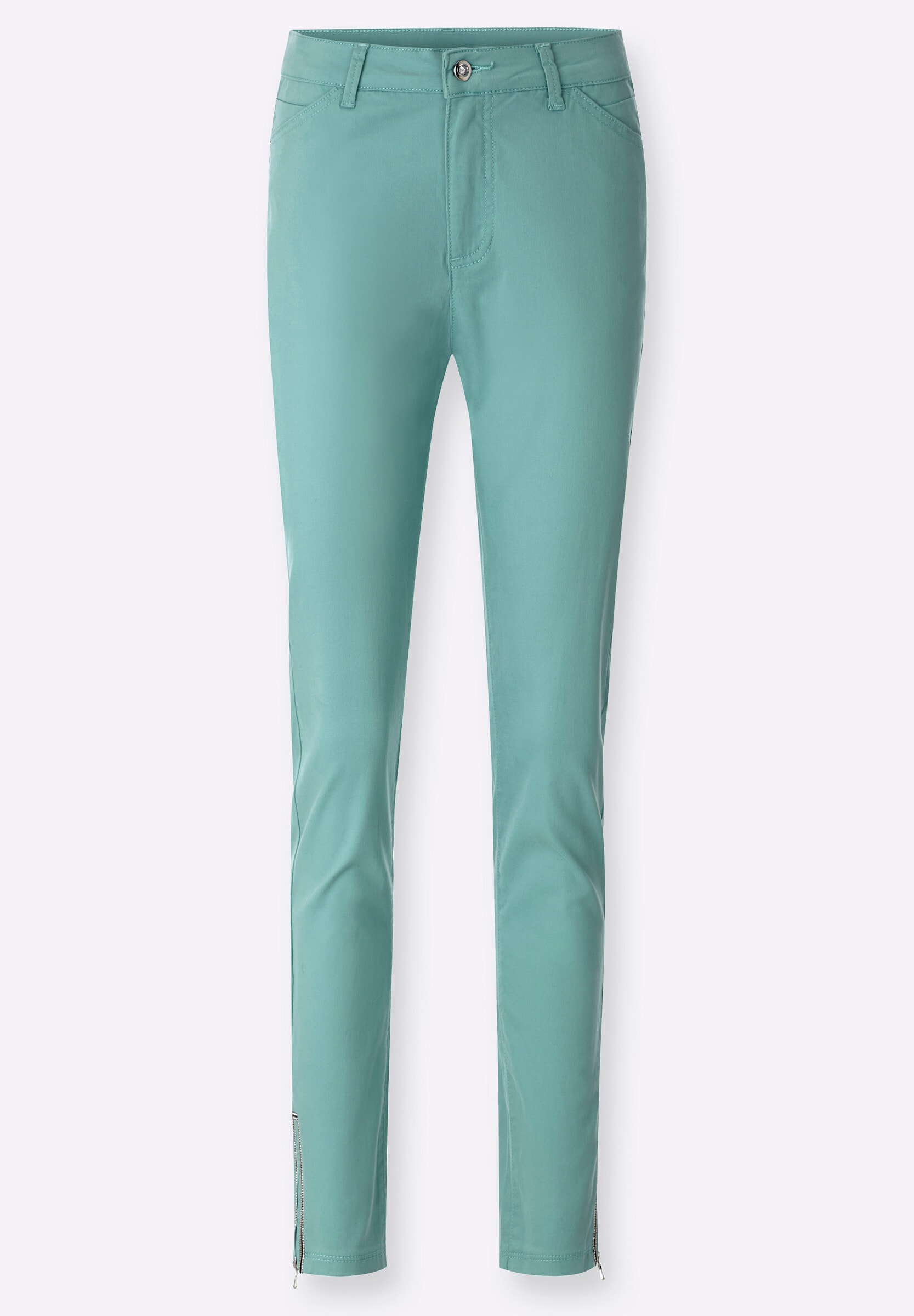 creation L Bequeme Jeans »Baumwoll-Lyocell-Jeans Jeans mit Reißverschluss am Bein«