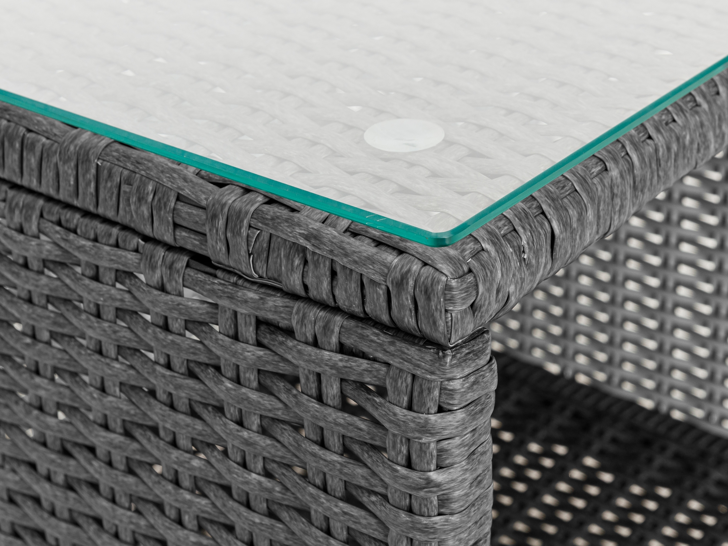 KONIFERA Garten-Essgruppe »»New Paris««, (Set, 11 tlg., 2 Sessel, Rückenlehne verstellbar, Tisch 50x50x51,5 cm, 2 Hocker), inkl. Auflagen, Aluminium/Polyrattan