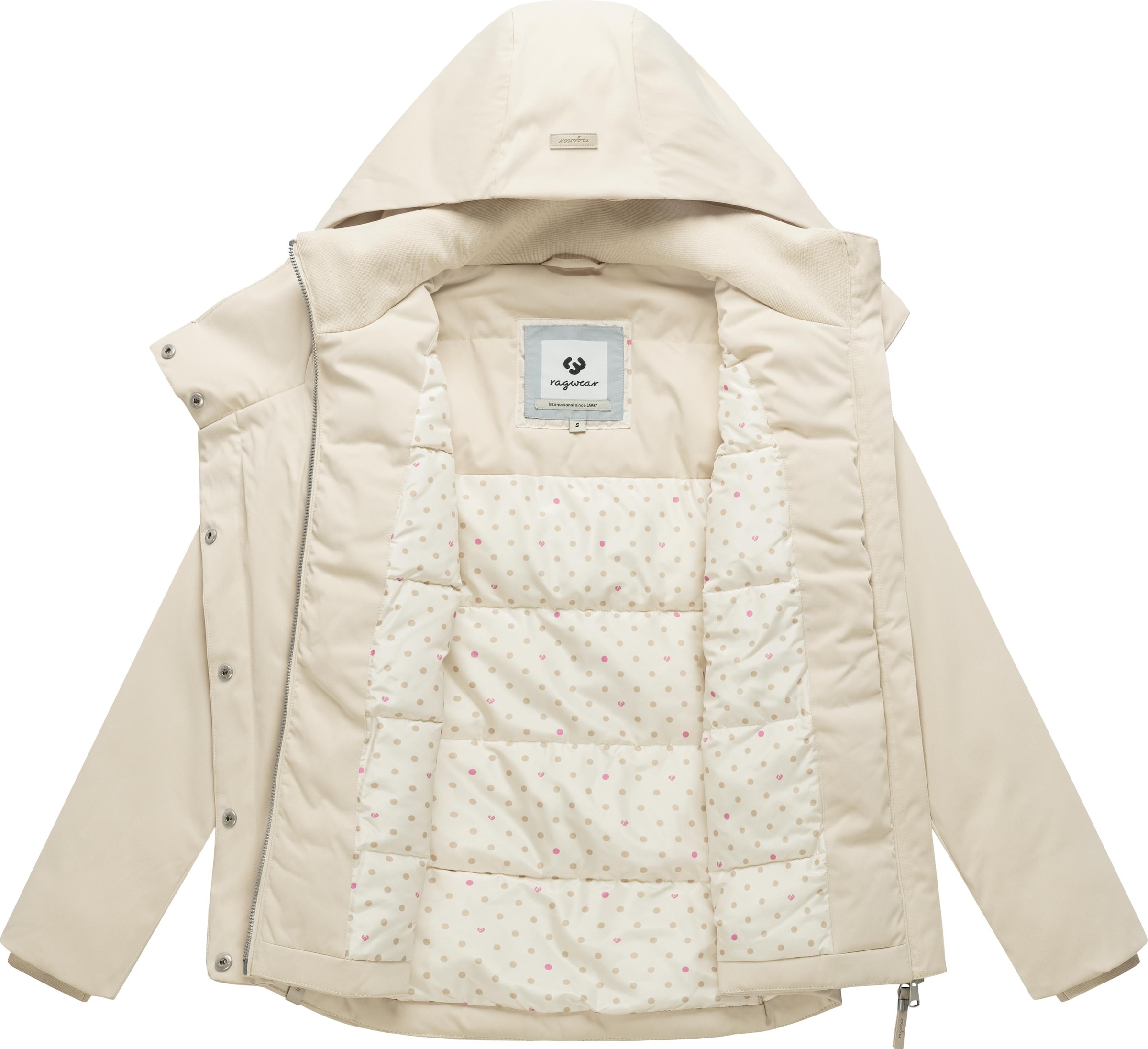 Ragwear Funktionsjacke »Funktionsjacke Pavleen Short Y« mit Kapuze Warme Damen Winterjacke mit Stehkragen und Kapuze