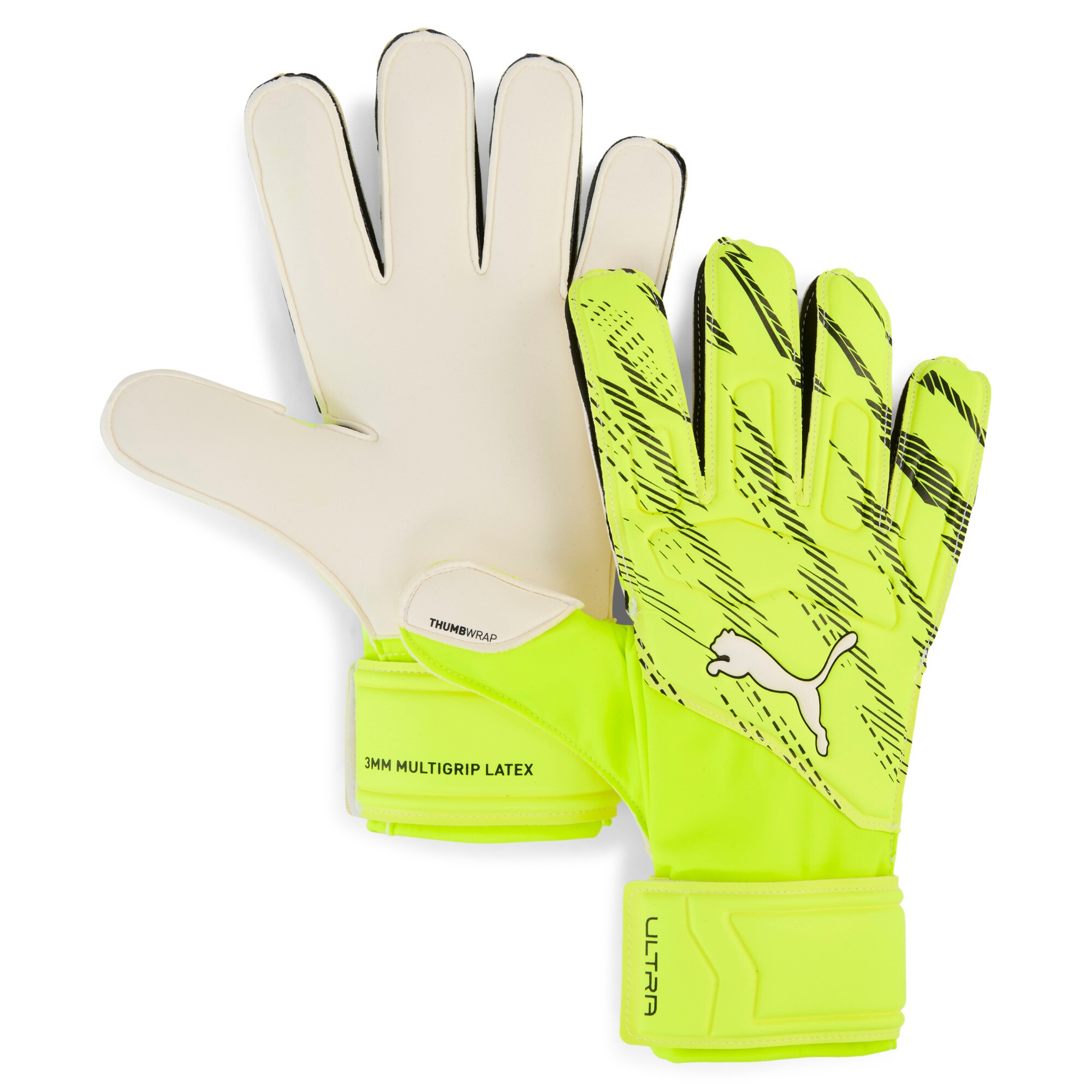 PUMA Torwarthandschuhe "ULTRA MATCH RC" für Erwachsene, mit Multi-Grip-Latexhandflächen, mit Daumenwickel