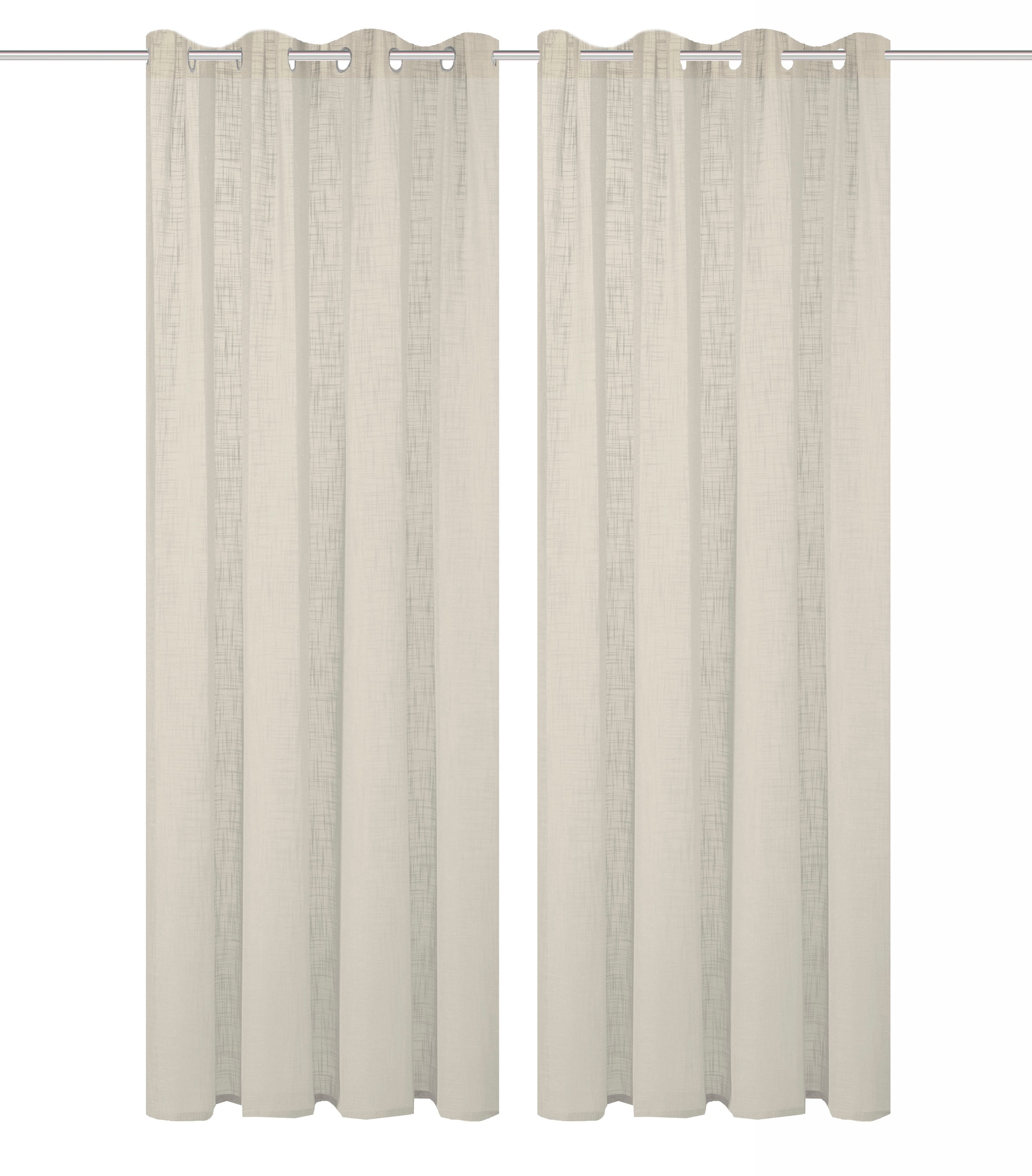 Home Basics Vorhang »SOFTY 2er Pack«, (2 St.), 2er Pack Ösenschal SOFTY Uni