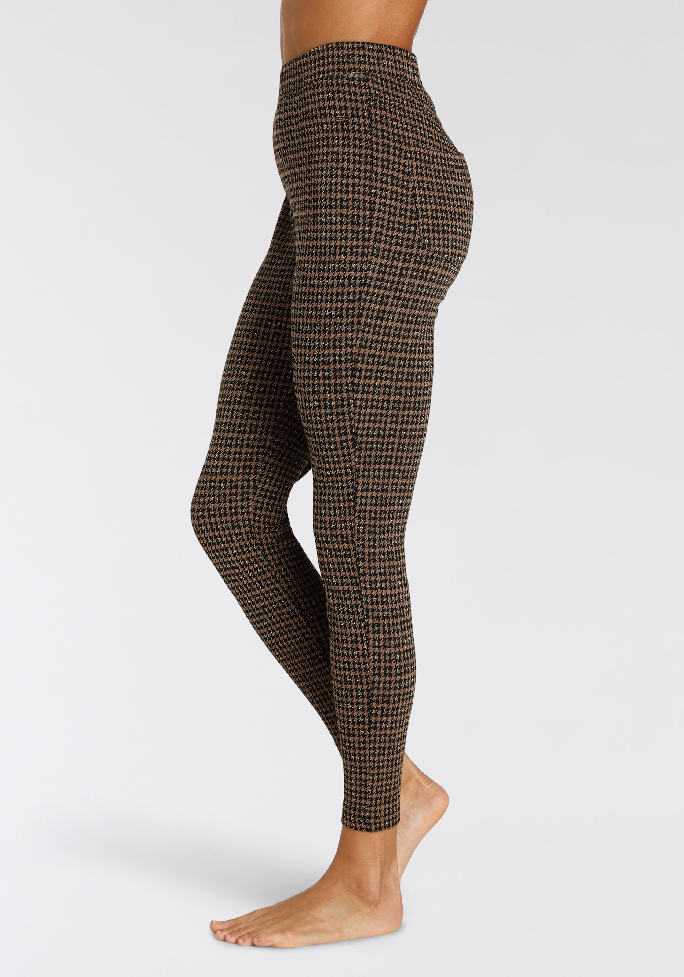 LASCANA Leggings, mit glitzerndem Hahnentritt Muster