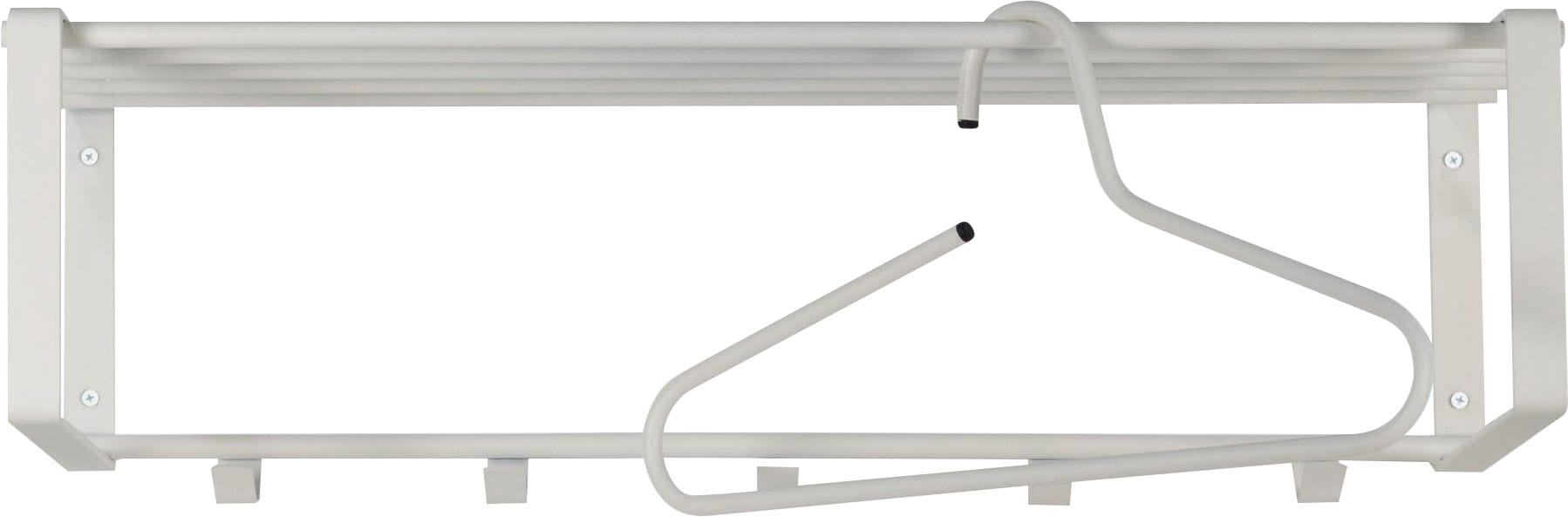 Spinder Design Garderobenleiste »REX«, (1 St.), Wandgarderobe aus Stahl mit Hutablage und 5 bzw. 7 Haken