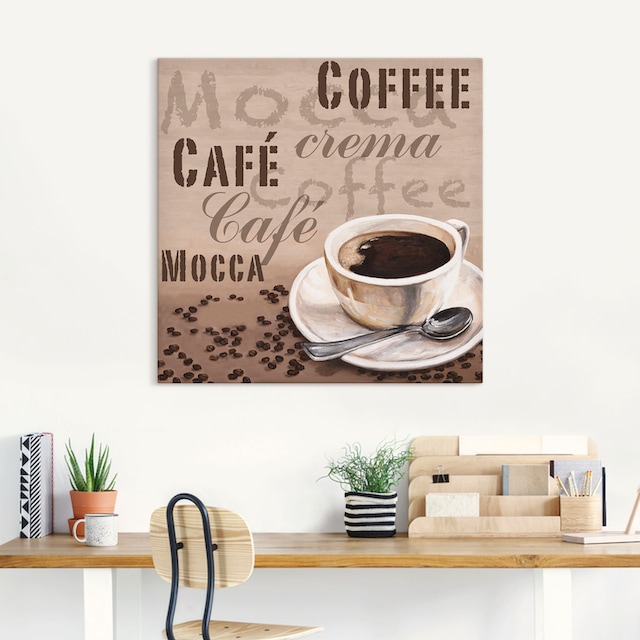 Artland Wandbild »Mocca - Kaffee«, Getränke, (1 St.), als Alubild,  Leinwandbild, Wandaufkleber oder Poster in versch. Größen auf Rechnung  bestellen