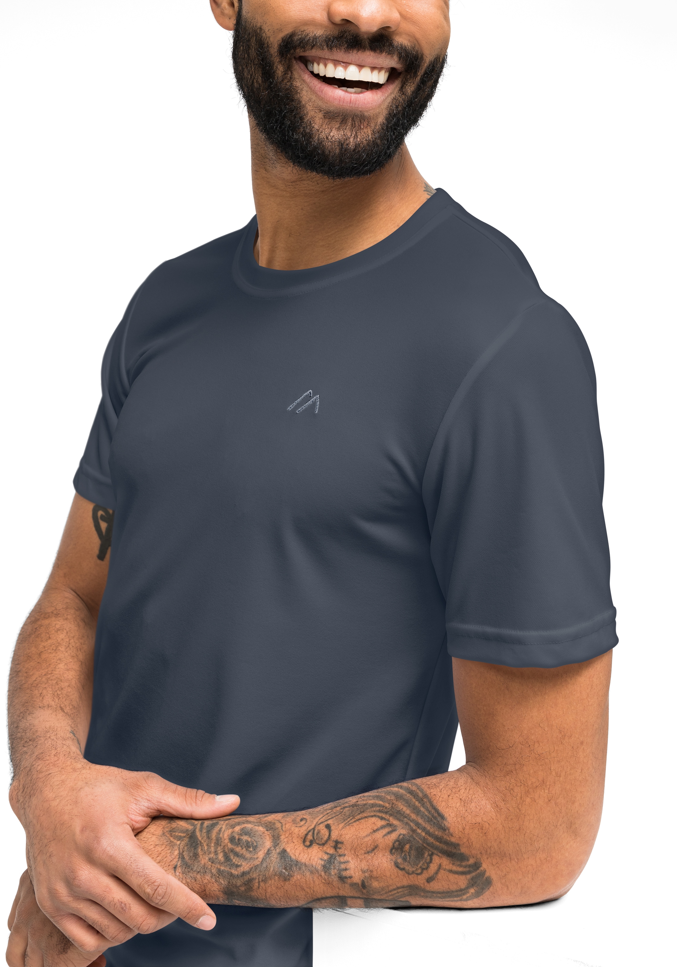 Maier Sports Funktionsshirt »Walter«, Herren T-Shirt, rundhals pique Outdoorshirt, schnelltrocknend