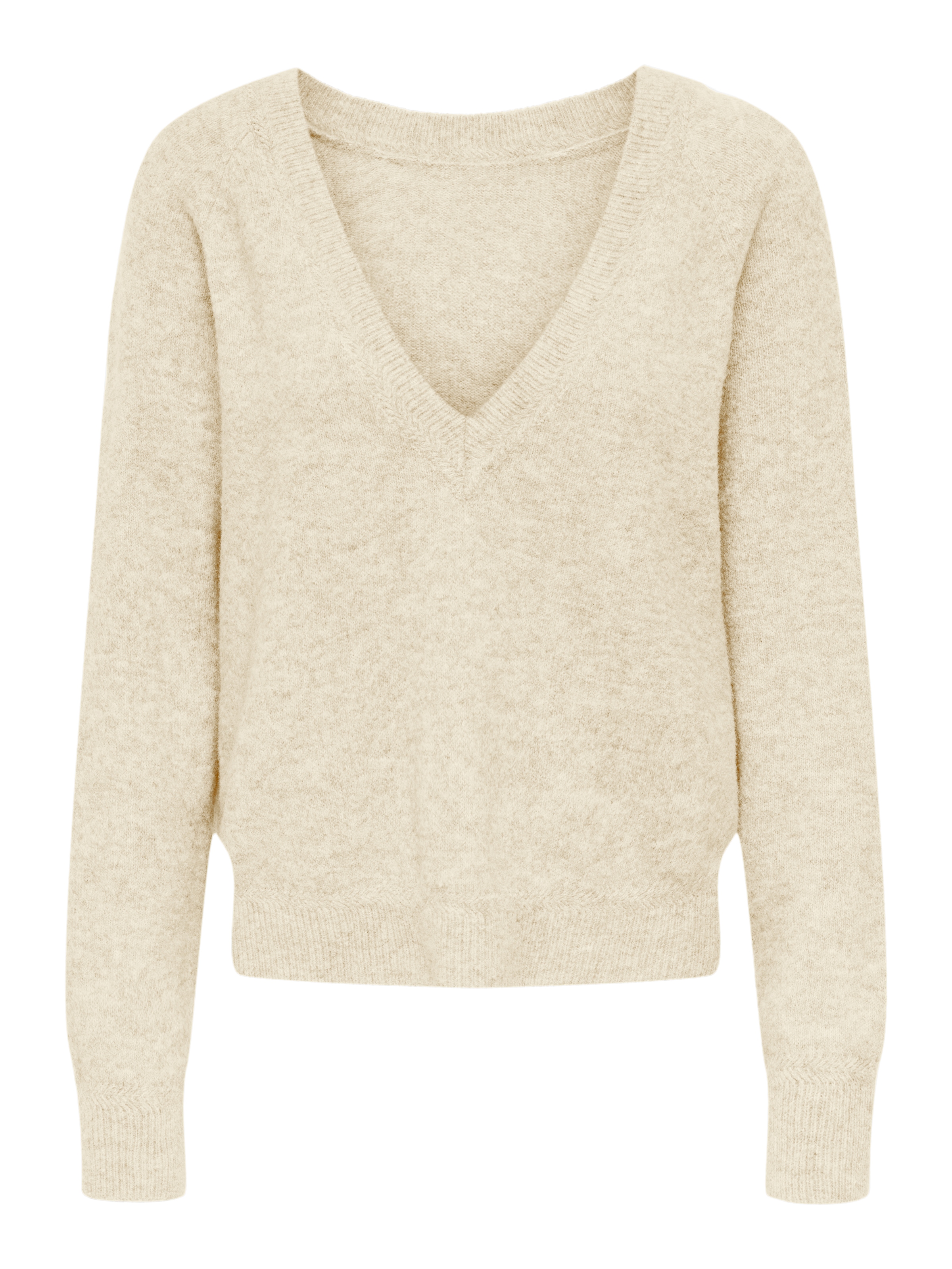 ONLY Strickpullover »ONLRENE LS V-NECK REVERSIBEL KNT NOOS« Materialmix, regular fit