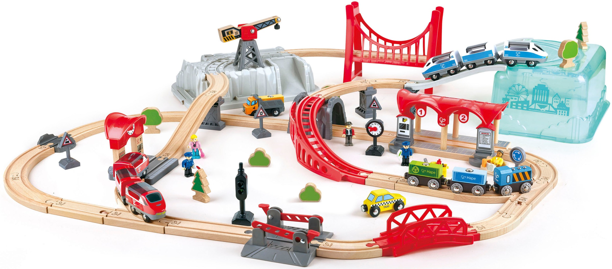 Hape Spielzeug-Eisenbahn »Stadtbahn«, (Set)