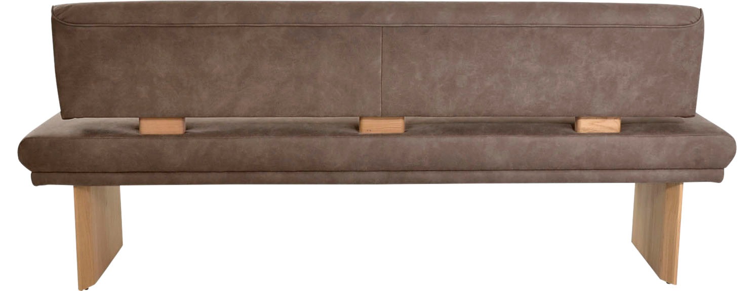 K+W Komfort & Wohnen Polsterbank »Longbeach«, (1 St.), Spitzkissenoptik im Sitz, wahlweise in der Breite 204cm oder 224cm