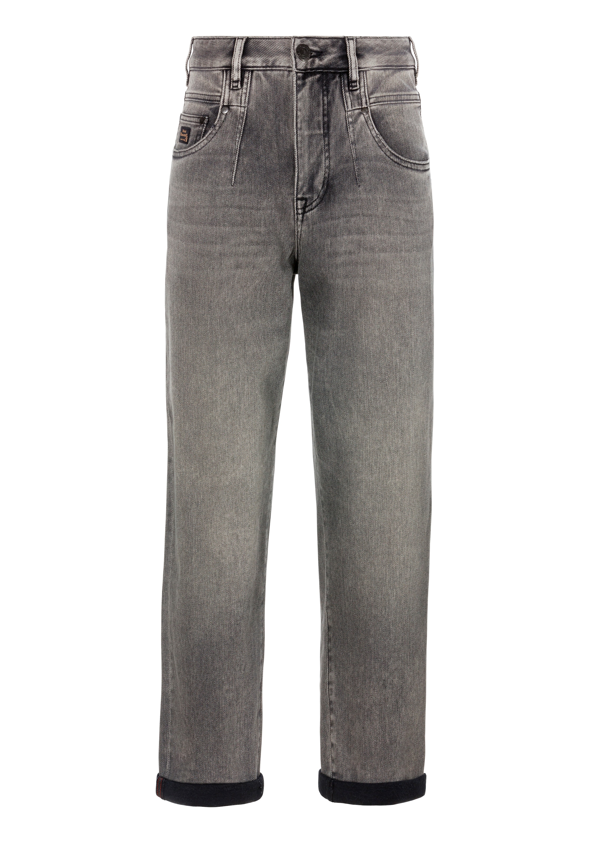 Herrlicher Loose-fit-Jeans »Brooke Organic Denim Brushed«, mit figurbetonenden Abnähern vorn