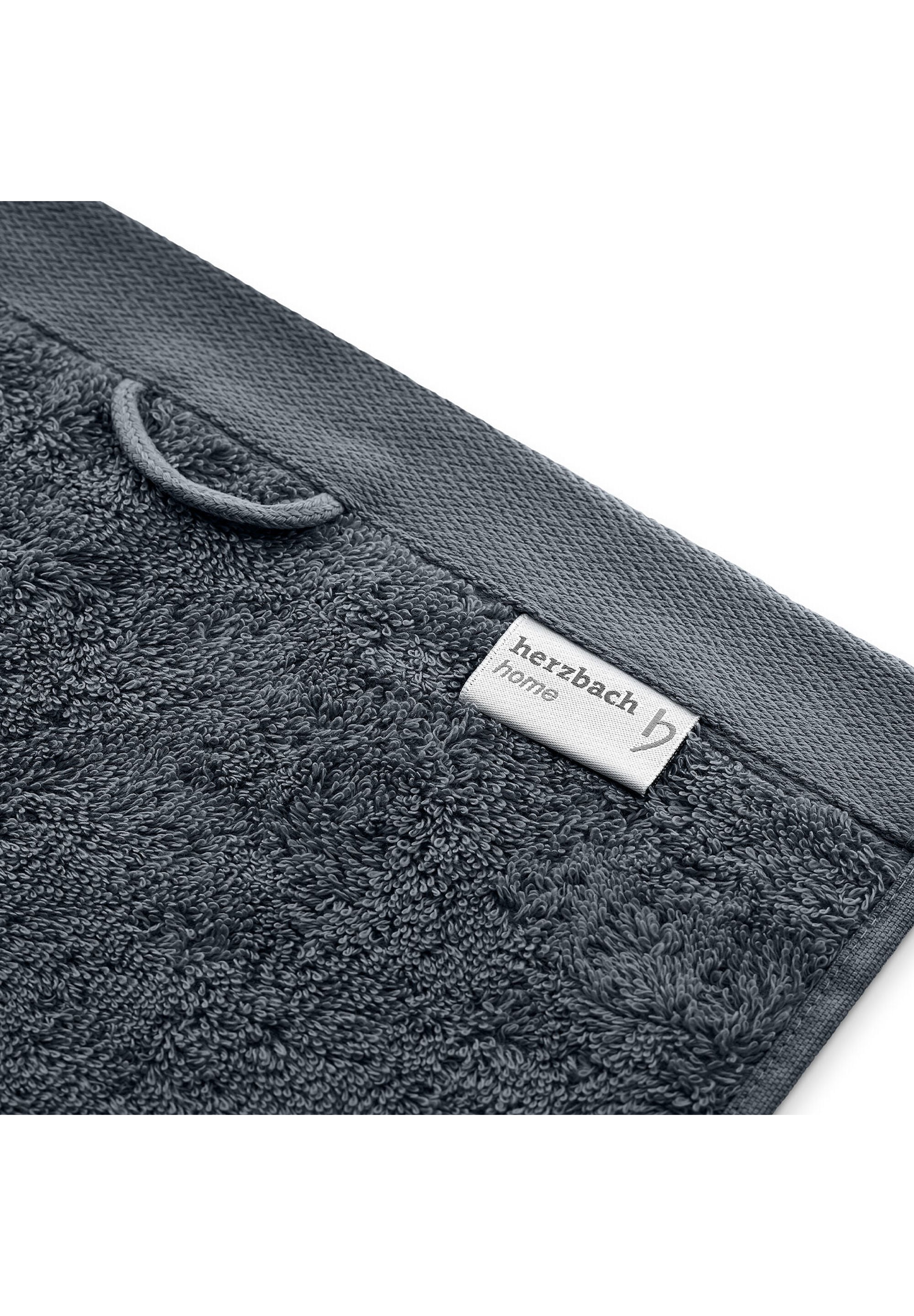 herzbach home Handtuch Set »Pura« 2 Jersey 550g/m², Premium-Qualität, 100% Baumwolle, einfarbig