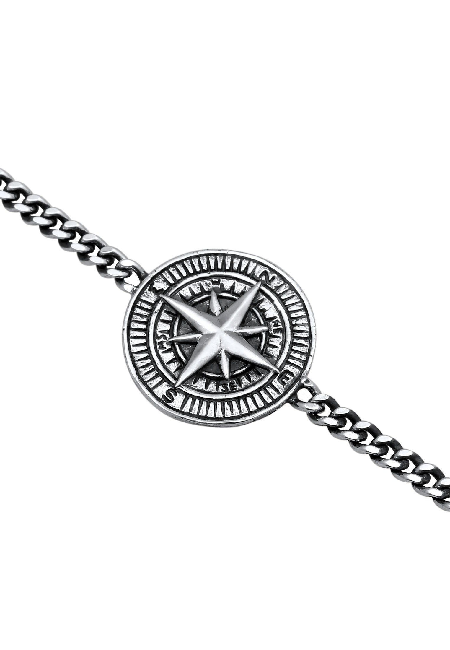 Kuzzoi Armkette »Armband Kompass Maritim Maskulin Massiv 925 Silber«