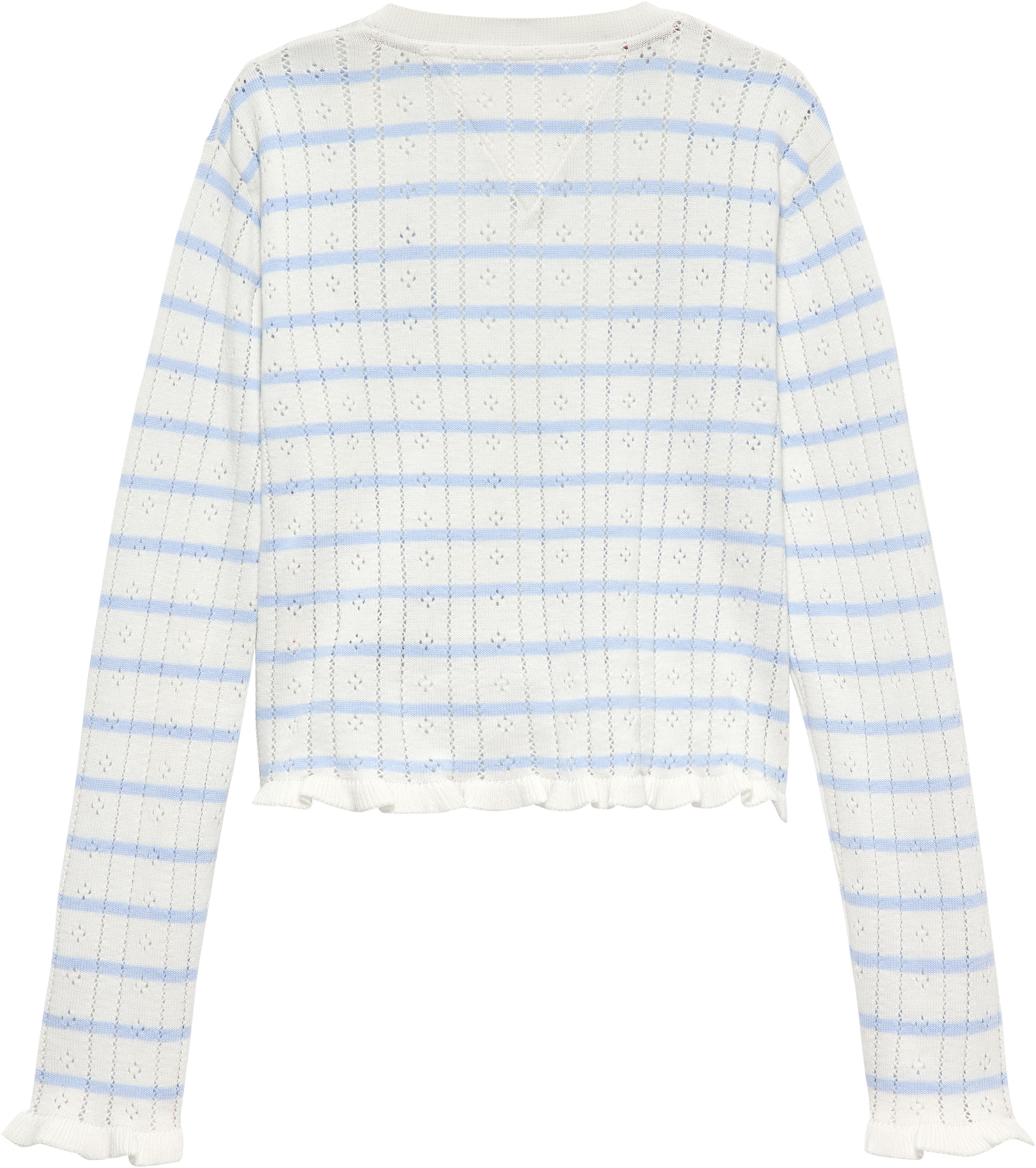 Tommy Hilfiger Strickjacke »POINTELLE CARDIGAN« Kinder bis 16 Jahre, mit Rüschen, regular fit