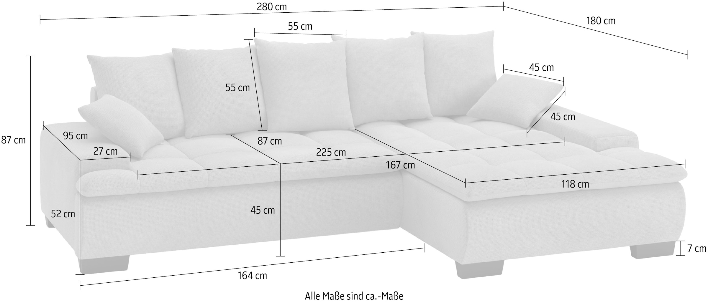 Mr. Couch Polsterecke »Haiti II, L-Form«, mit Kaltschaumpolsterung, wahlweise mit Bett und Bettkasten