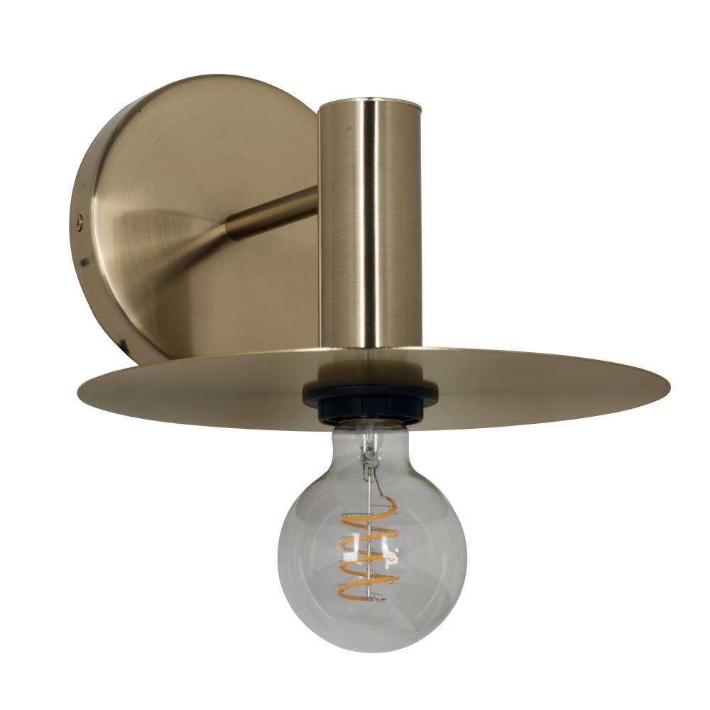 EGLO Wandleuchte »ESCANDELL« E27 1 Stk. Wandleuchte, Flurlampe aus Metall in Messing-Gebürstet, E27 Fassung