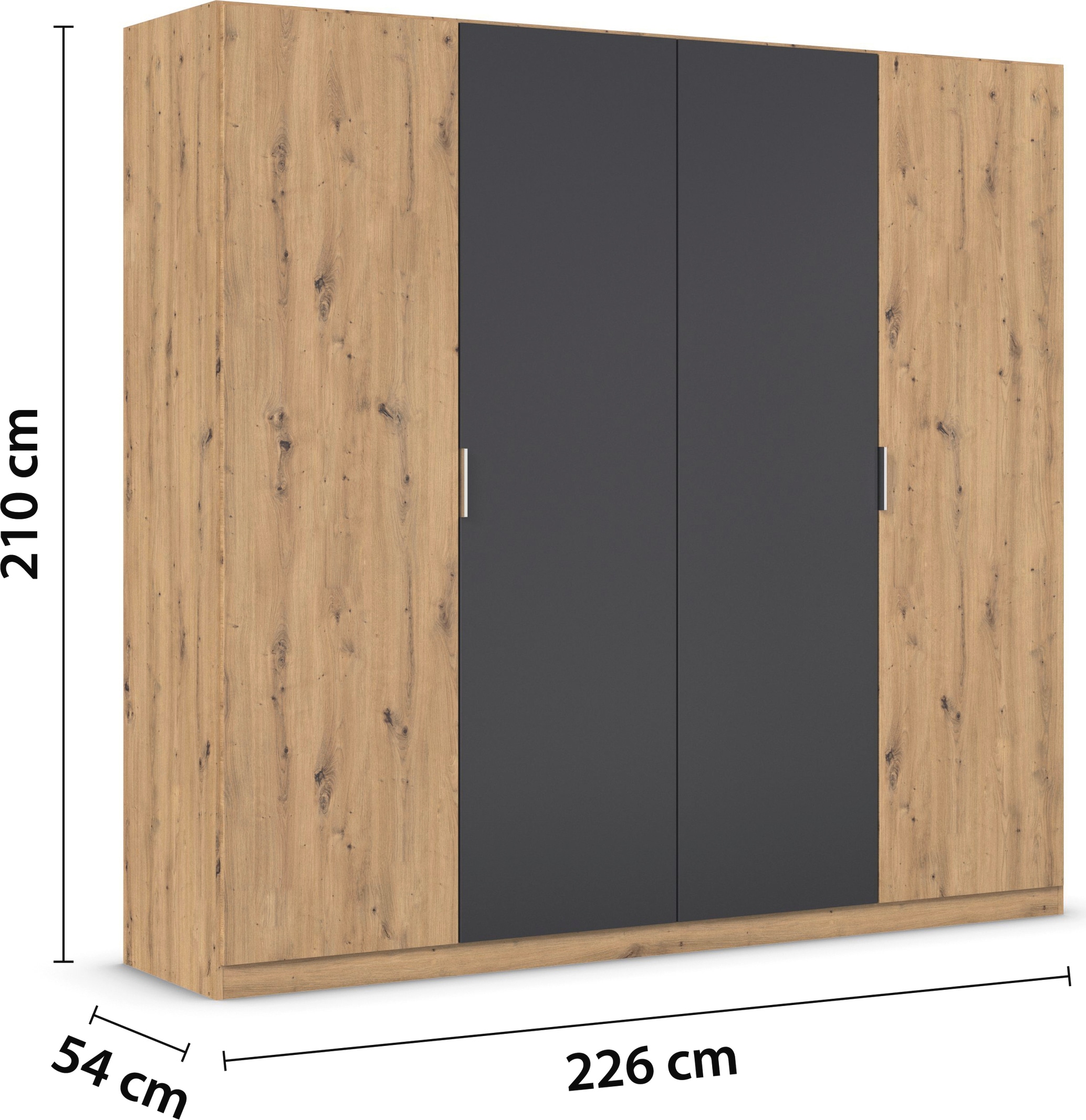 rauch Schlafzimmer-Set »Monza«, mit Drehtürenschrank Breite 226 cm, Bettanlage in 2 Breiten