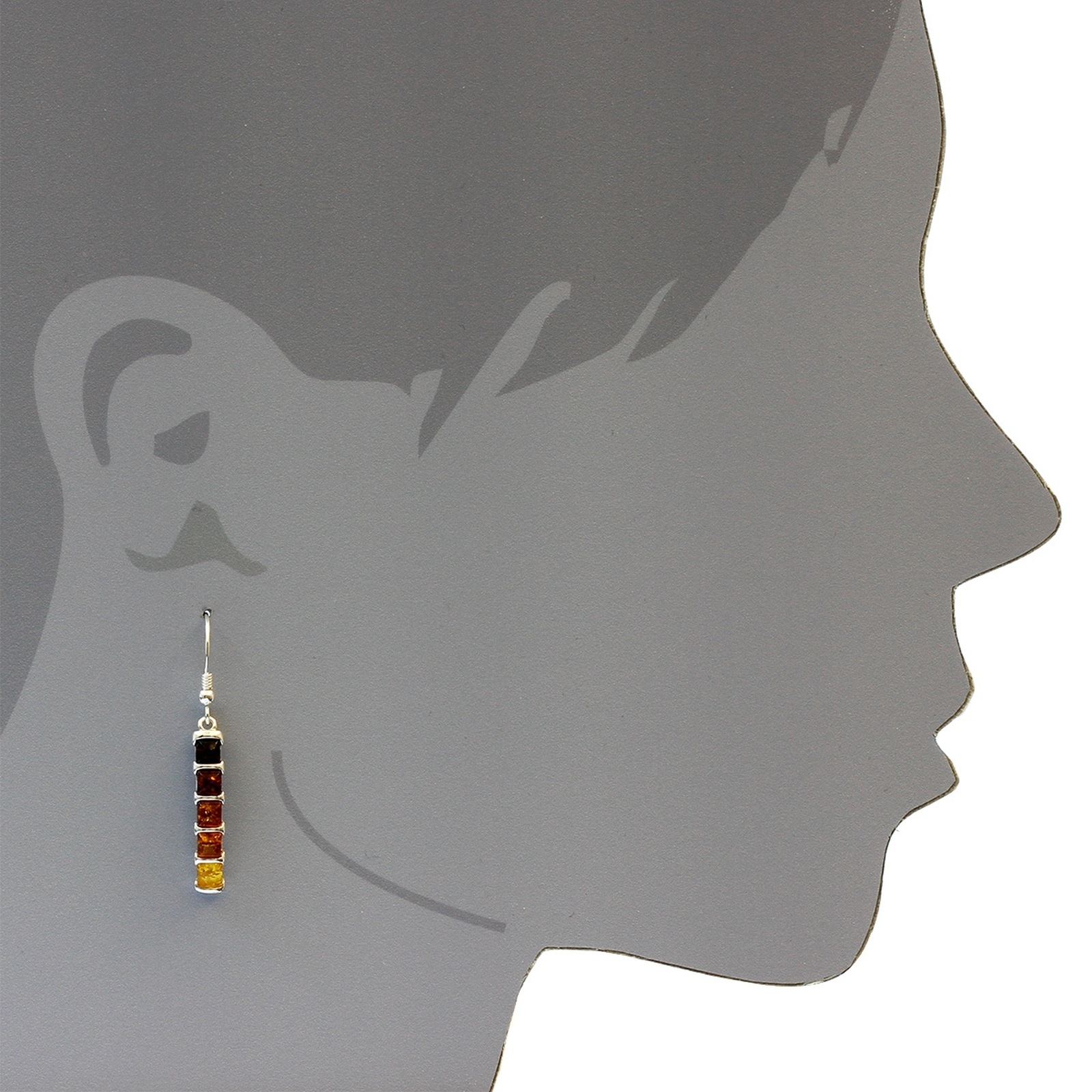 OSTSEE-SCHMUCK Paar Ohrhänger »- Rosika - Silber 925/000 - Bernstein«