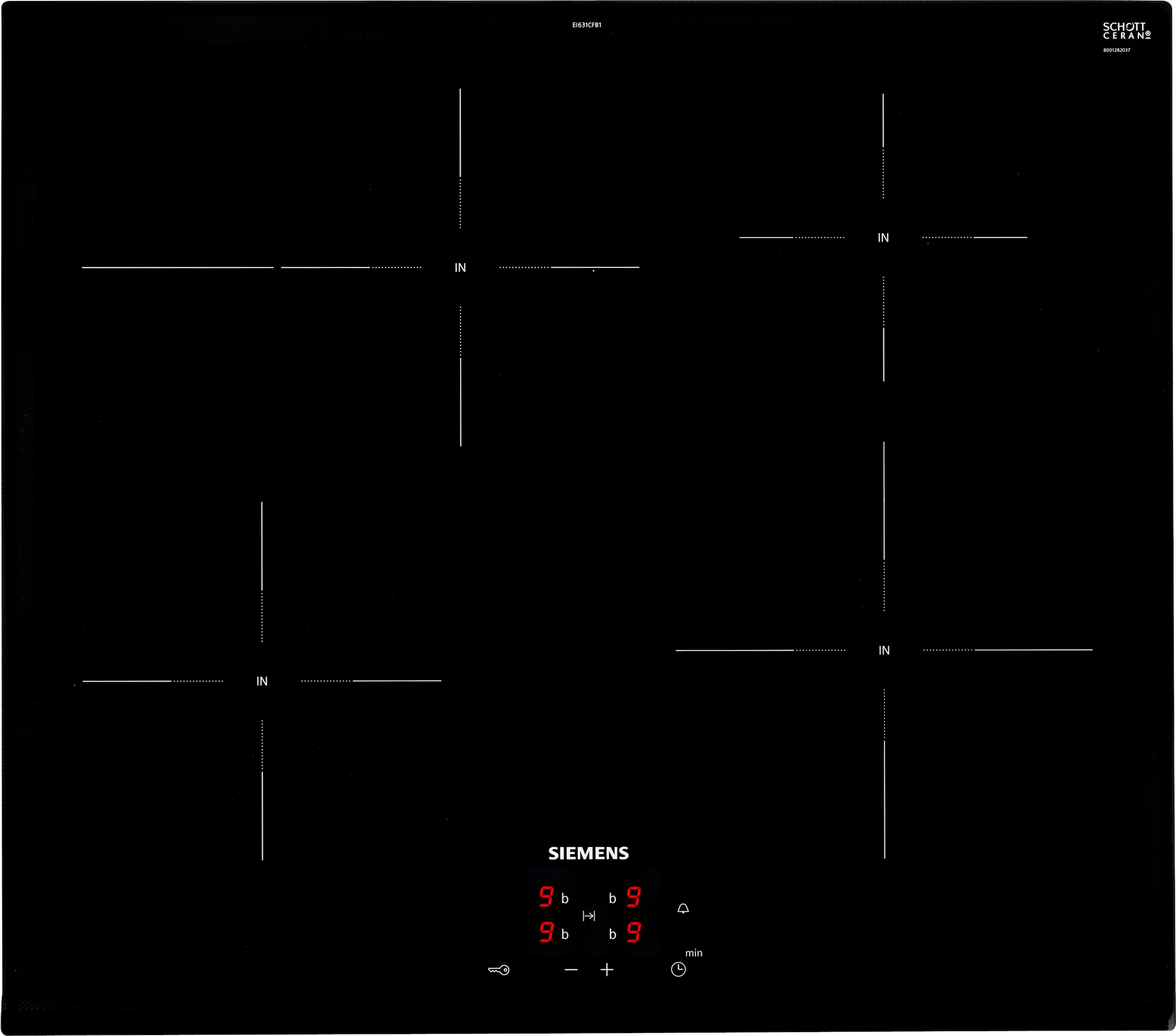 SIEMENS Induktions Herd-Set »PQOTABI1«, iQ300, HE271ABB1, mit Teleskopauszug nachrüstbar, Pyrolyse-Selbstreinigung, inkl. Pizzaform