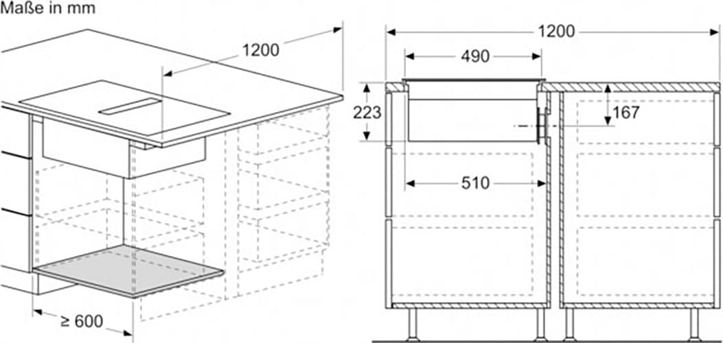 NEFF Kochfeld mit Dunstabzug »V58NBS1L0«, mit einfacher Touch Control Bedienung