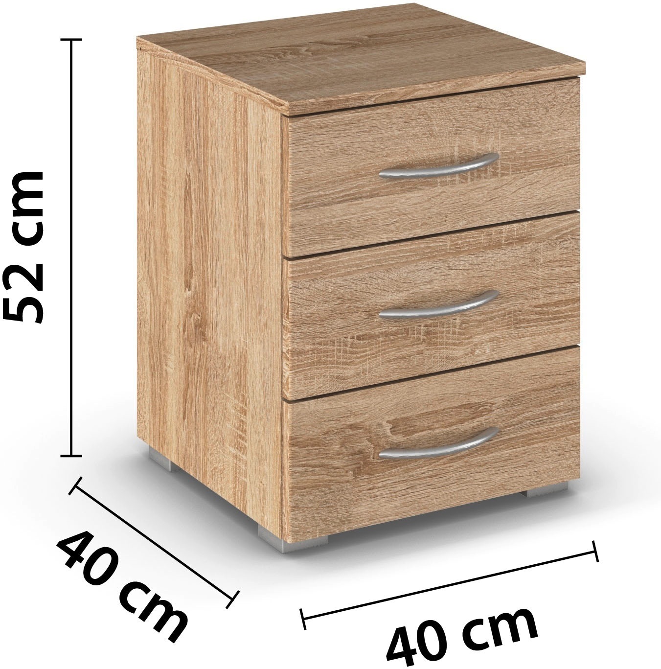 rauch Nachtkommode »Nachttisch Nachtkonsole Beistelltisch Kommode Sideboard TORRENT«, mit 2 geräumigen Schubkästen, Breite 40 cm MADE IN GERMANY