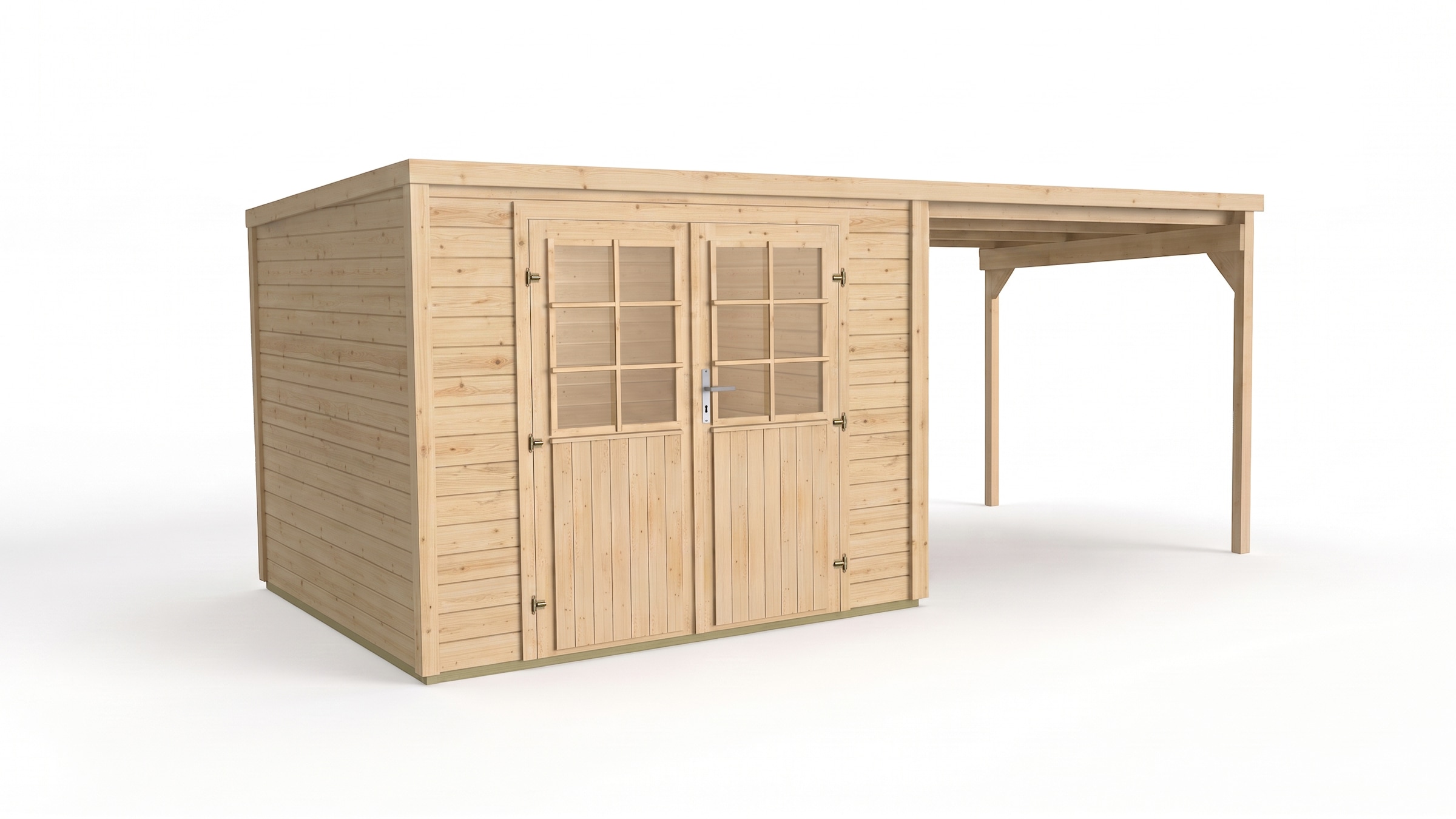 weka Gartenhaus »Lugo 3 mit Anbau« 19mm 235x235