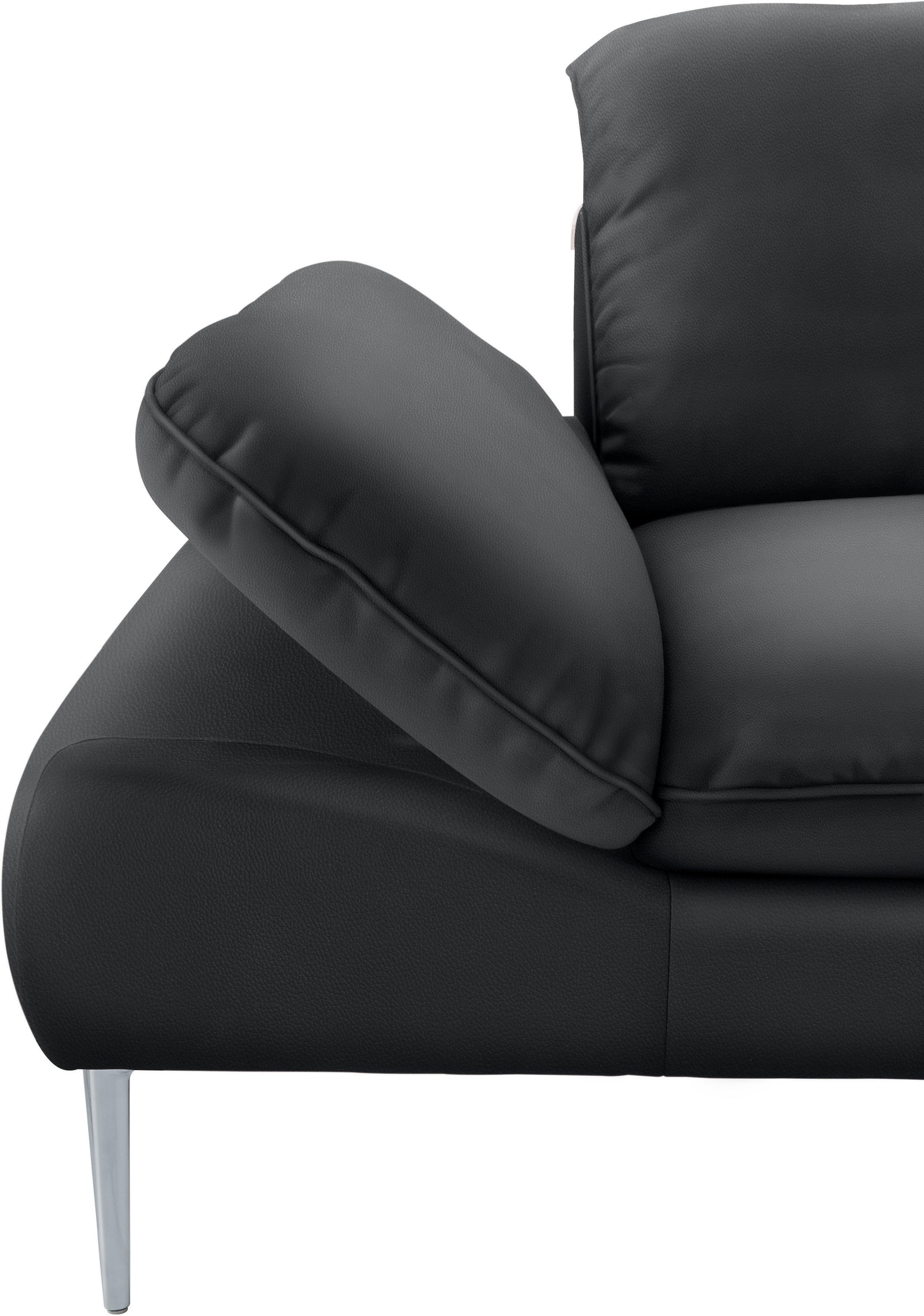 W.SCHILLIG Ecksofa »enjoy&MORE, Designsofa, bequem, zeitlos und elegant, L-Form«, mit Sitztiefenverstellung, Füße silber matt, Breite 340 cm