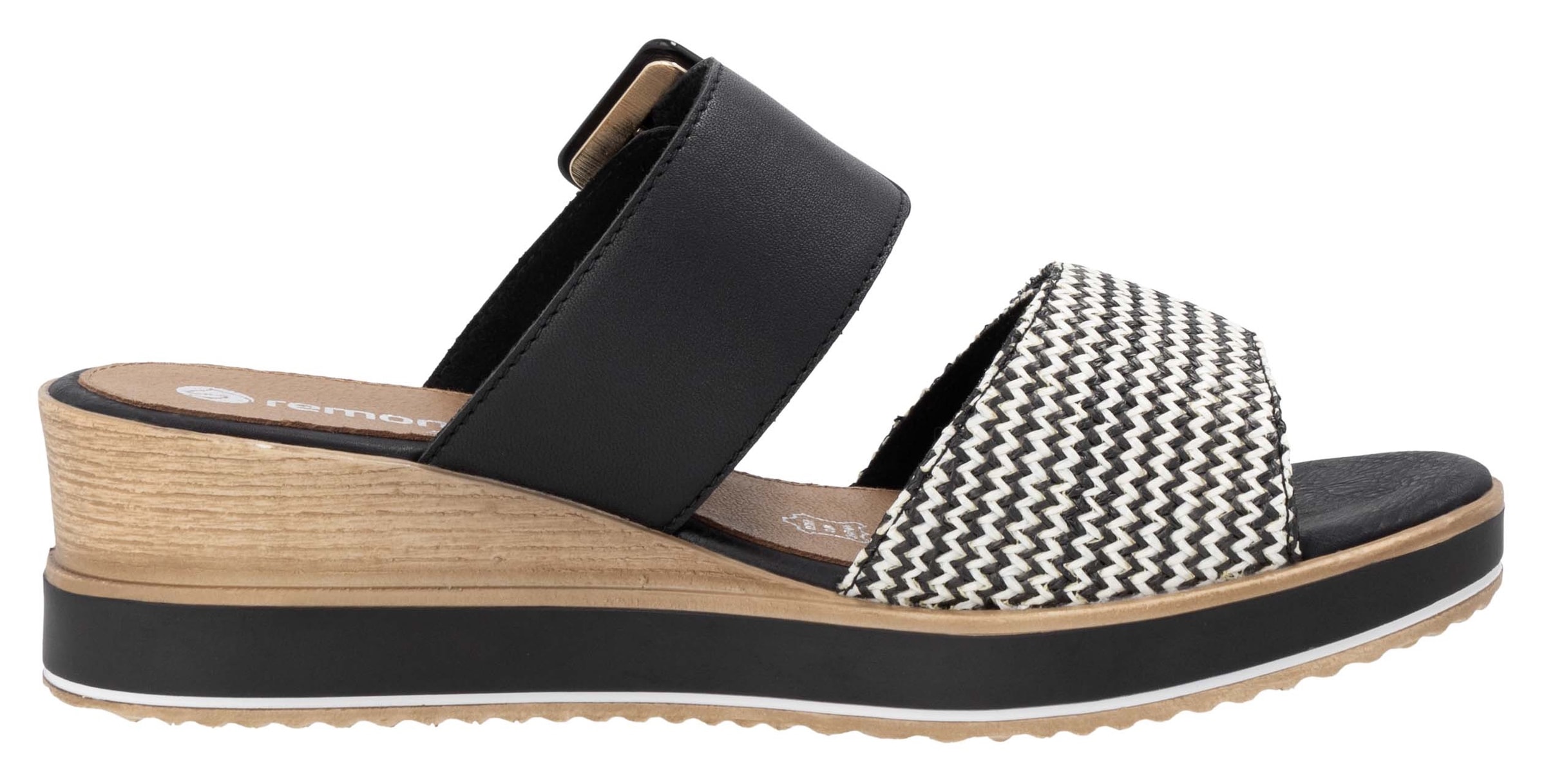 Remonte Pantoffel, Keilabsatz, Sommerschuh, Bequemschuh mit Softfußbett