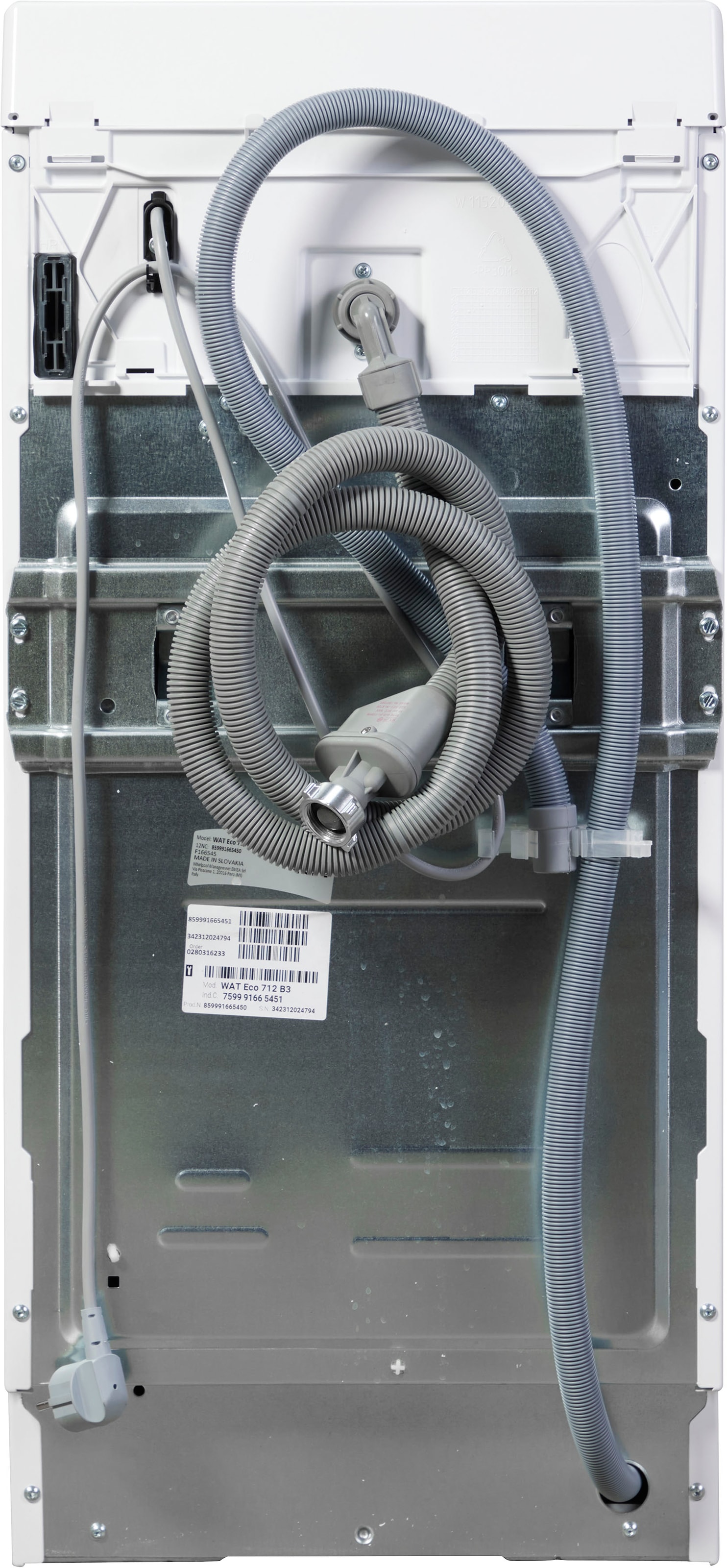 BAUKNECHT Waschmaschine Toplader »WAT Eco 712 B3«, 7 kg, 1200 U/min, Kurz 30 min., Vollwasserschutz, SoftOpening, Startzeitvorwahl