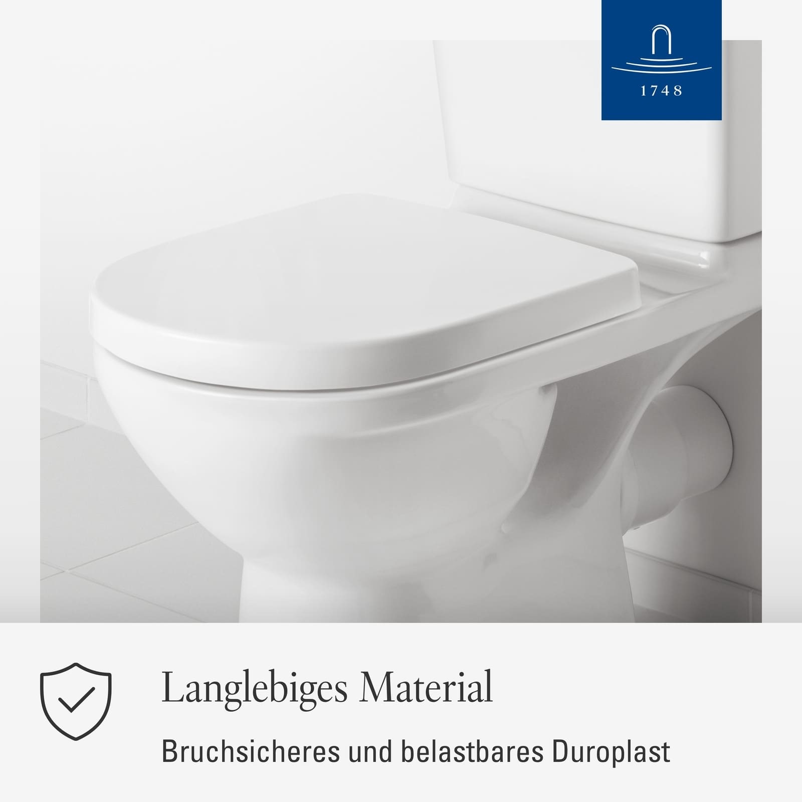 Villeroy & Boch WC-Sitz »WC-Sitz O.novo 423 x 368 x 51 mm weiß« 1 Stk. tlg. Kein SoftClose, Kein QuickRelease