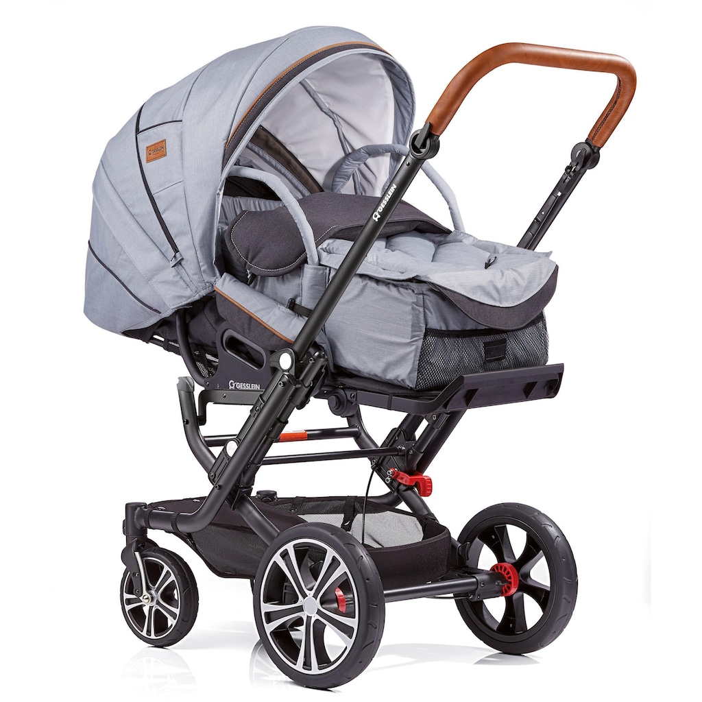 Gesslein Kombi-Kinderwagen »F6 Air+ mit Tragetasche C1 Lift, Eisblau/Graphit«