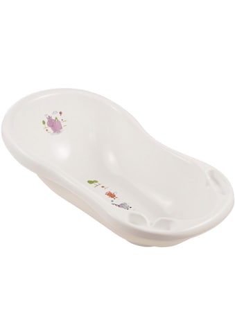 Babybadewanne »Maria - Hippo, weiß«, mit Stöpsel, Made in Europe