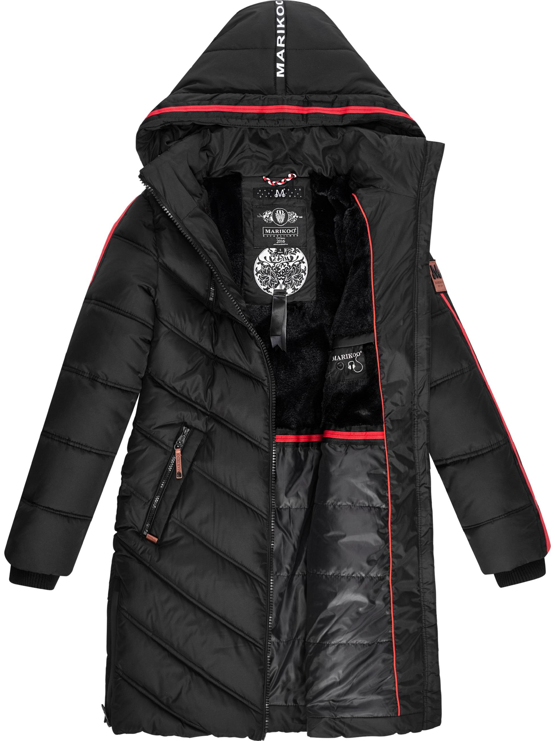 Marikoo Wintermantel »Wintermantel Armasa«, modischer Damen Winter Steppmantel mit Kapuze