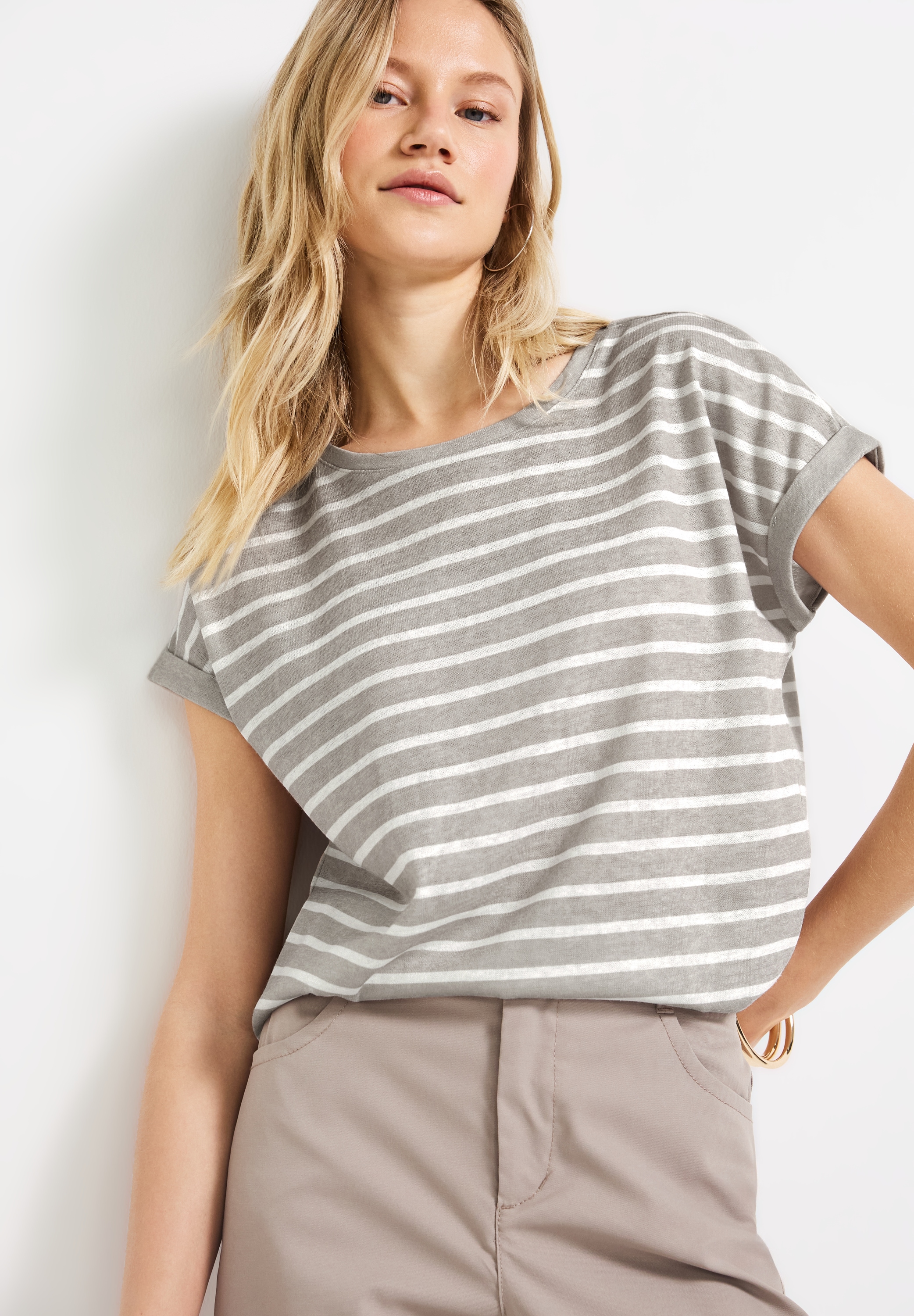 STREET ONE Shirttop, mit Streifenmuster
