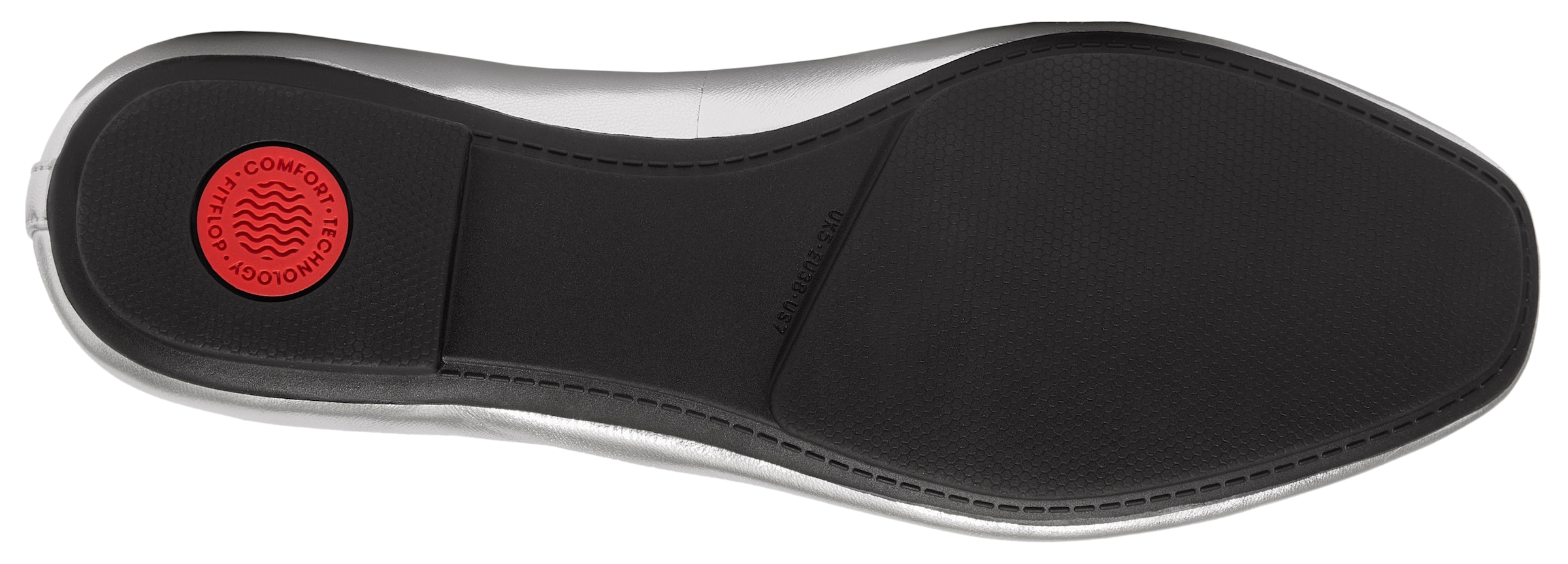 Fitflop Ballerina »Delicato Bow«, Loafer, Halbschuh, Slipper im Metallic Look, schmale Form
