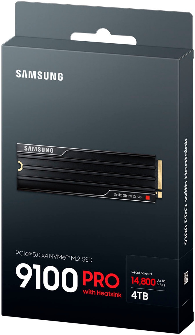 Samsung interne Gaming-SSD »9100 PRO Heatsink PCIe® 5.0 NVMe™ M.2 - 1 TB«, Anschluss PCI Express 5.0