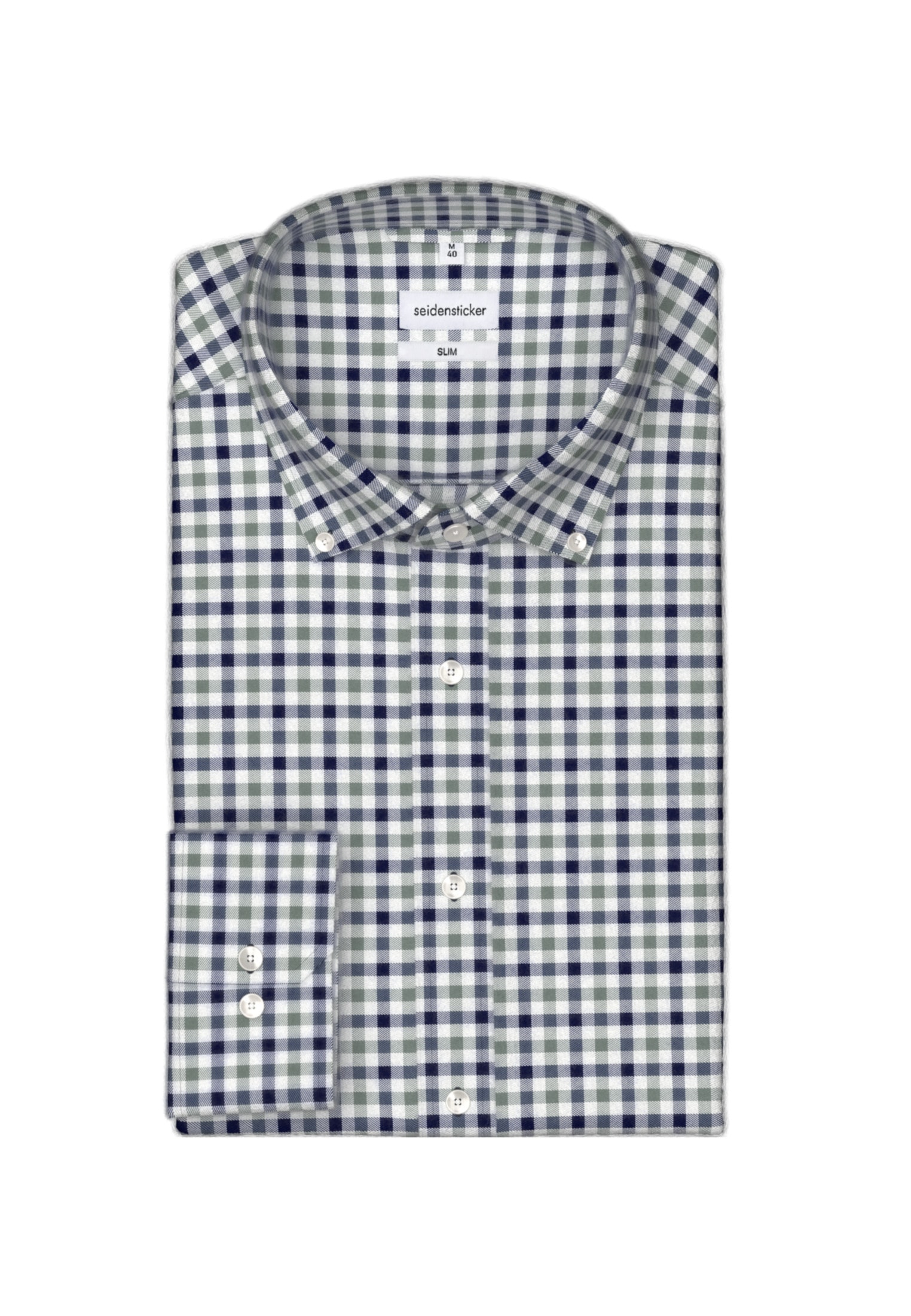 seidensticker Flanellhemd »Shaped« Shaped Langarm Button-Down-Kragen Karo