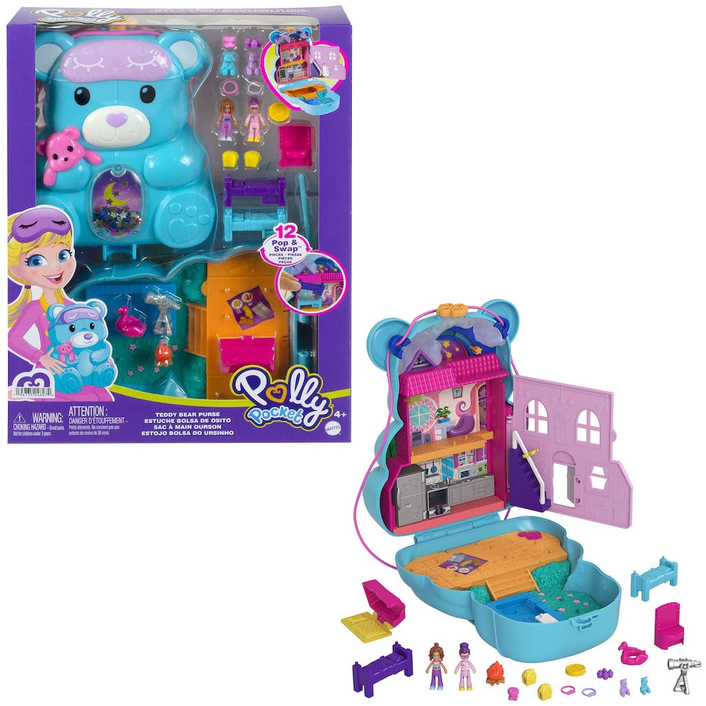 Polly Pocket Spielwelt »Sleepover Teddybär-Tasche«