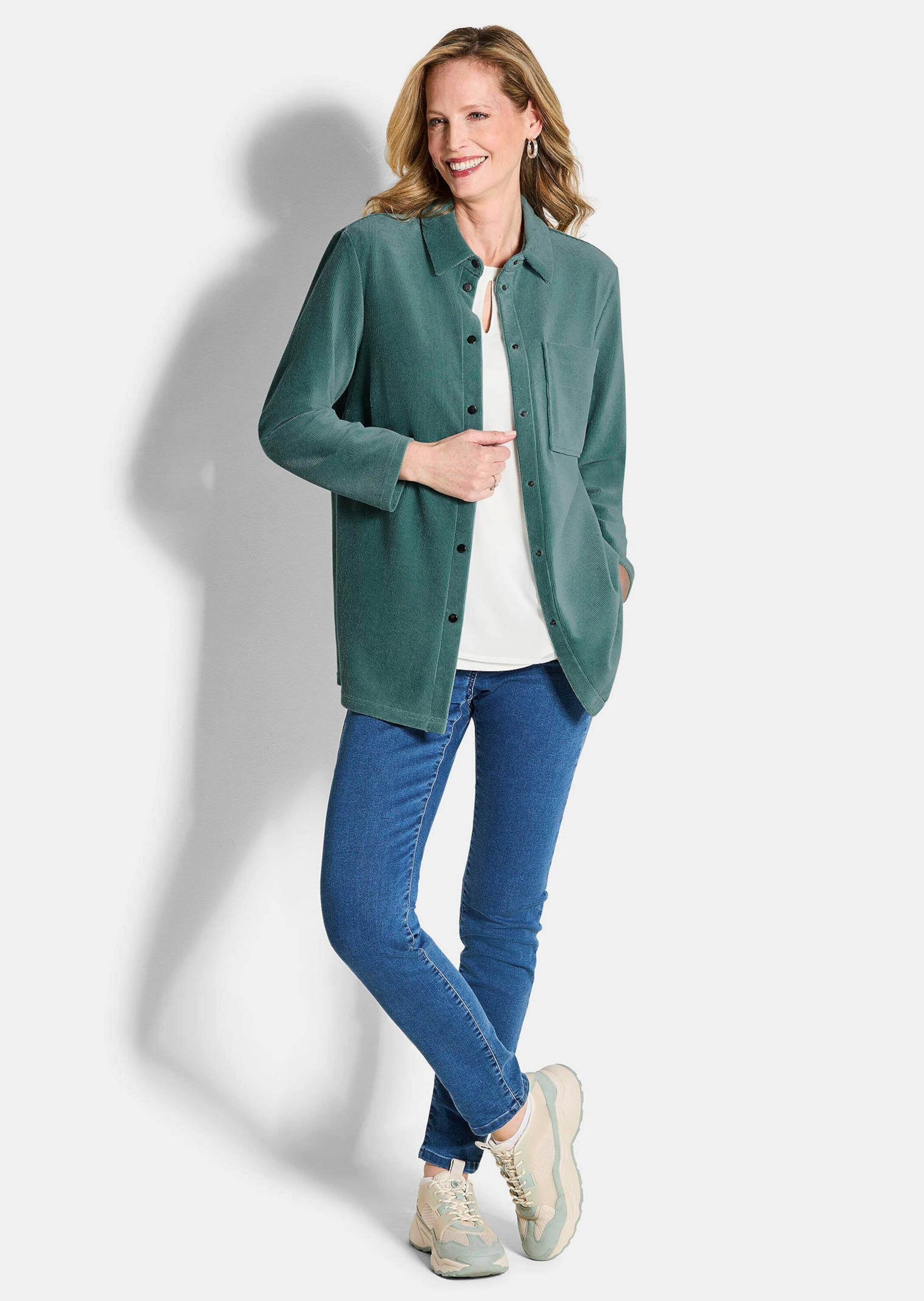 GOLDNER Kurzjacke »Kurzgröße Weiche Hemdbluse mit Stretchkomfort« weiche Stretchqualität