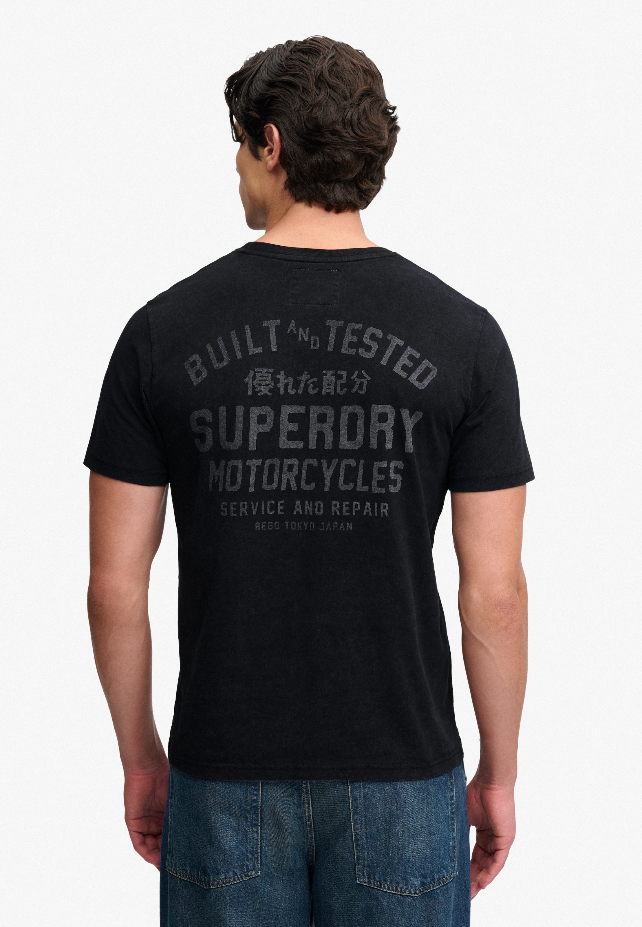 Superdry Rundhalsshirt »VINTAGE BIKER TEE« Baumwolle, relaxed fit