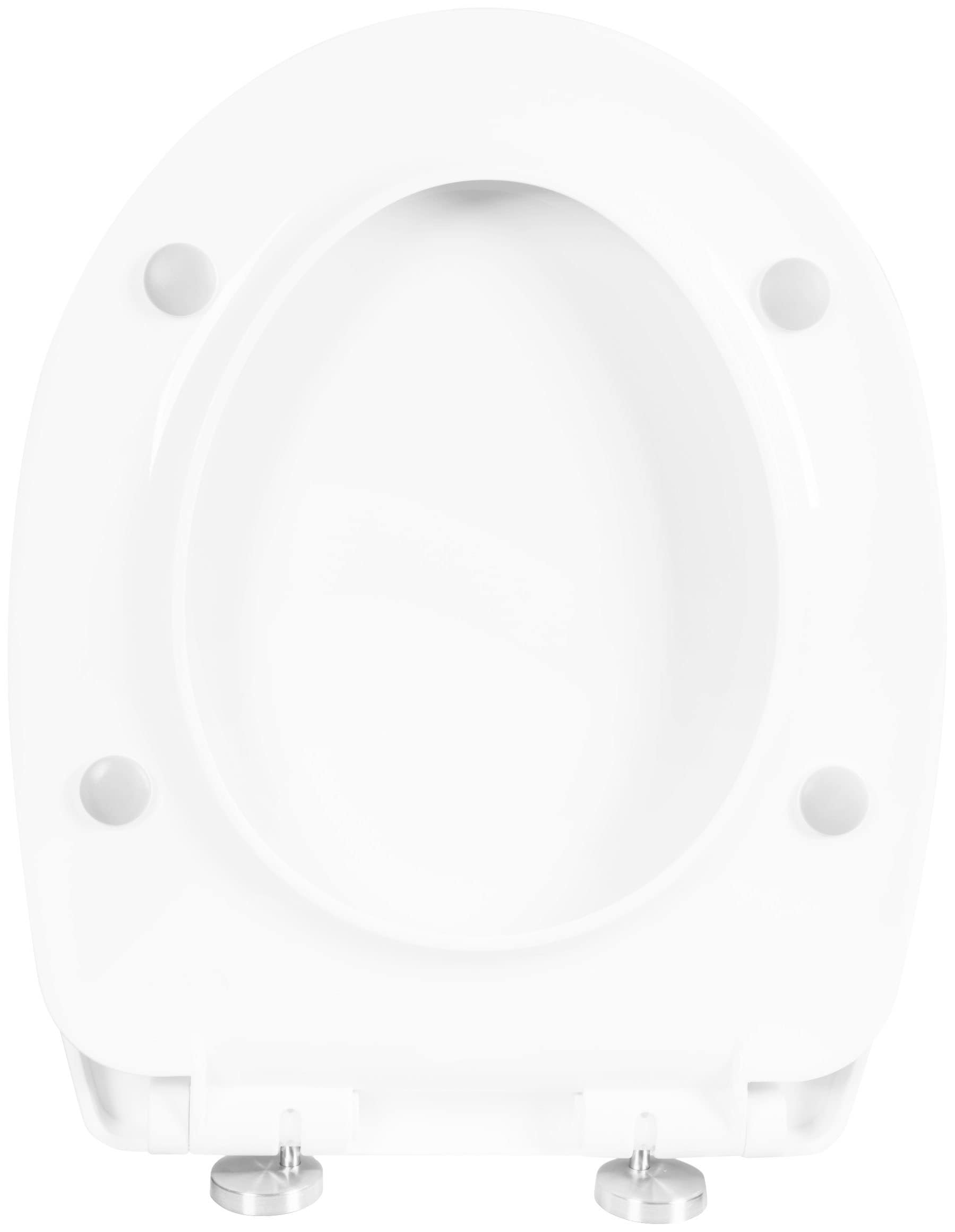 CORNAT WC-Sitz »Außergewöhnliche 3D-Optik - Pflegeleichter Thermoplast - Quick up &«, Clean Funktion - Absenkautomatik - Montage von oben / Toilettensitz