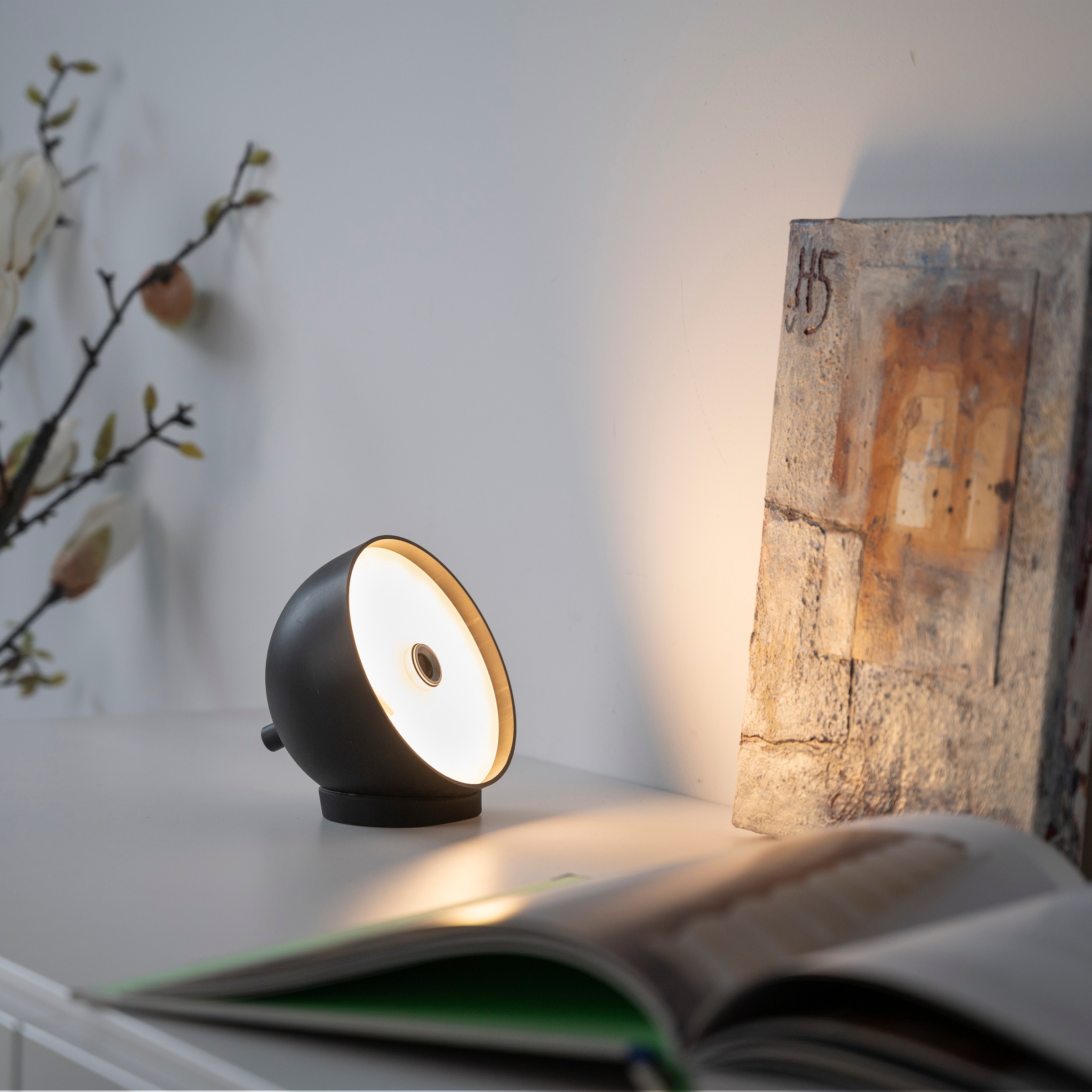 SCHÖNER WOHNEN-Kollektion LED Tischleuchte »BELLIS« LED-Board 1 Stk. Warmweiß SCHÖNER WOHNEN Kollektion, Touchdimmer, Memoryfunktion, IP54, Akku