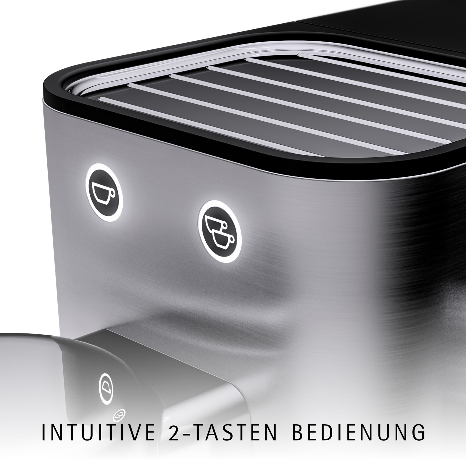 WMF Espressomaschine »LONO« kompakt, elegant, 15 bar, 1350 Watt, Milchschaumdüse, Cromargan