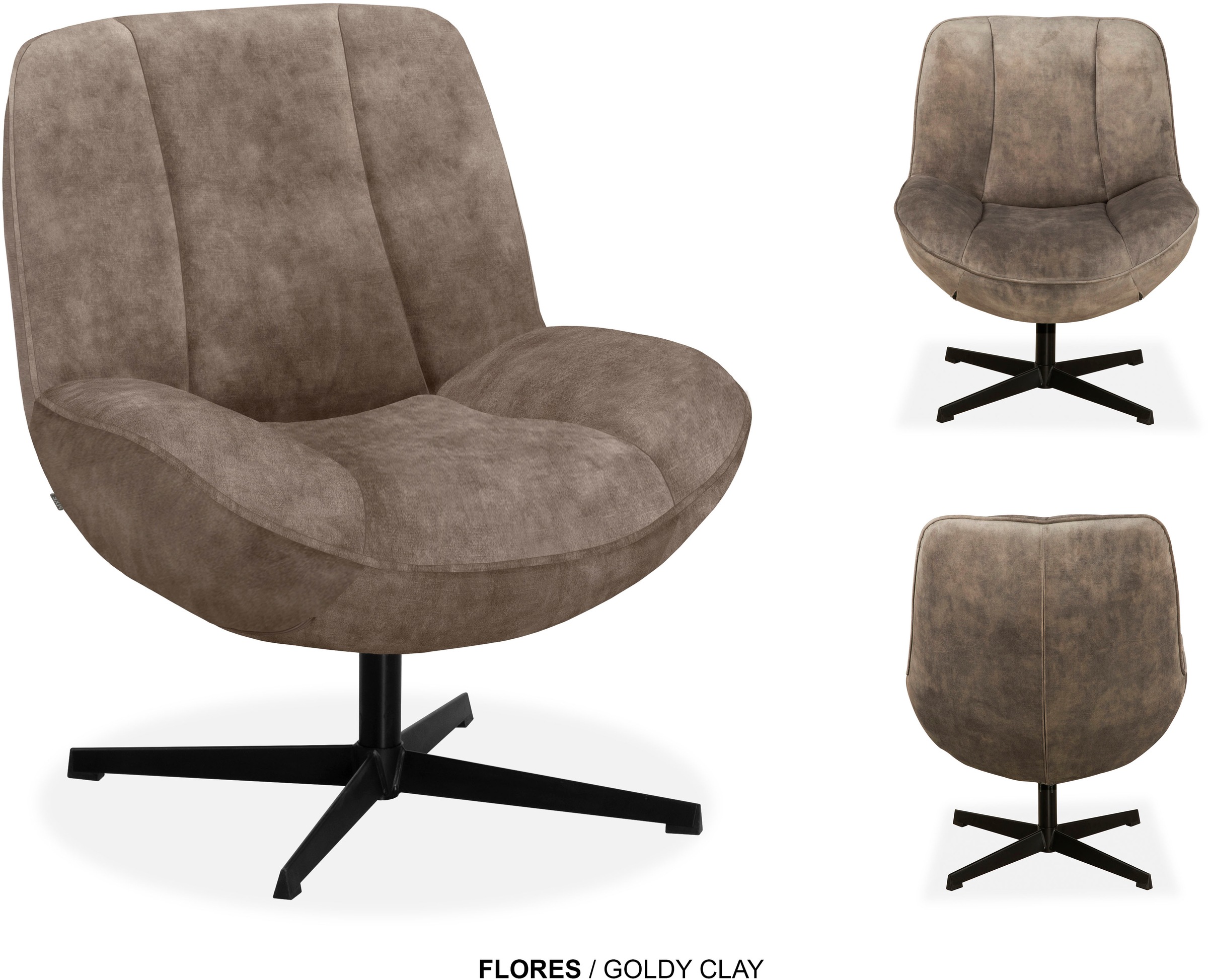 OMG Design Sessel »Flores« bequemer Sessel, mit Drehgestell