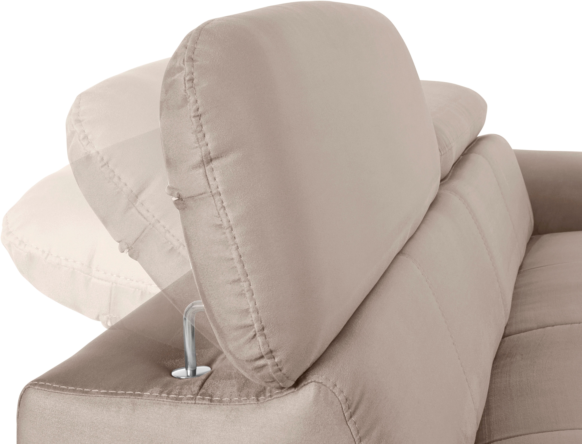 COTTA 2-Sitzer »Chef« Big-Sofa mit Kopfteilverstellung, edle Metallkufen