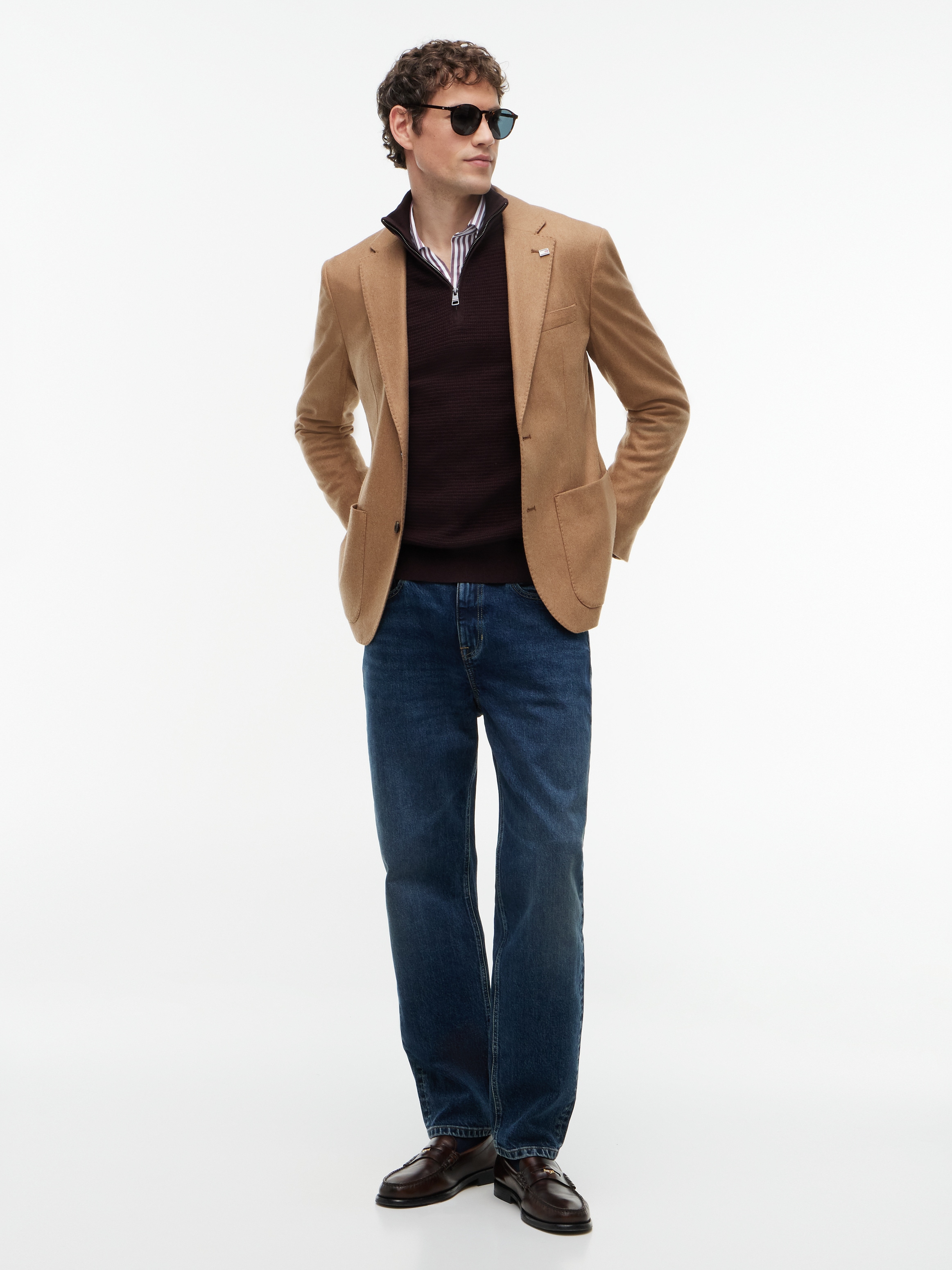 Tommy Hilfiger Troyer »PIMA COTTON CASH STRUCTURE ZIP MOCK« mit Kaschmiranteil, Stehkragen mit Reißverschluss