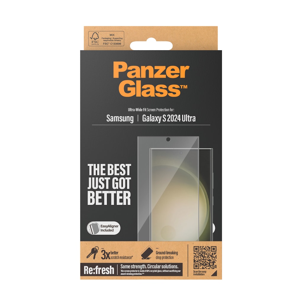 PanzerGlass Displayschutzglas »Ultra Wide Fit Screen Protector«, für Samsung Galaxy S24 Ultra