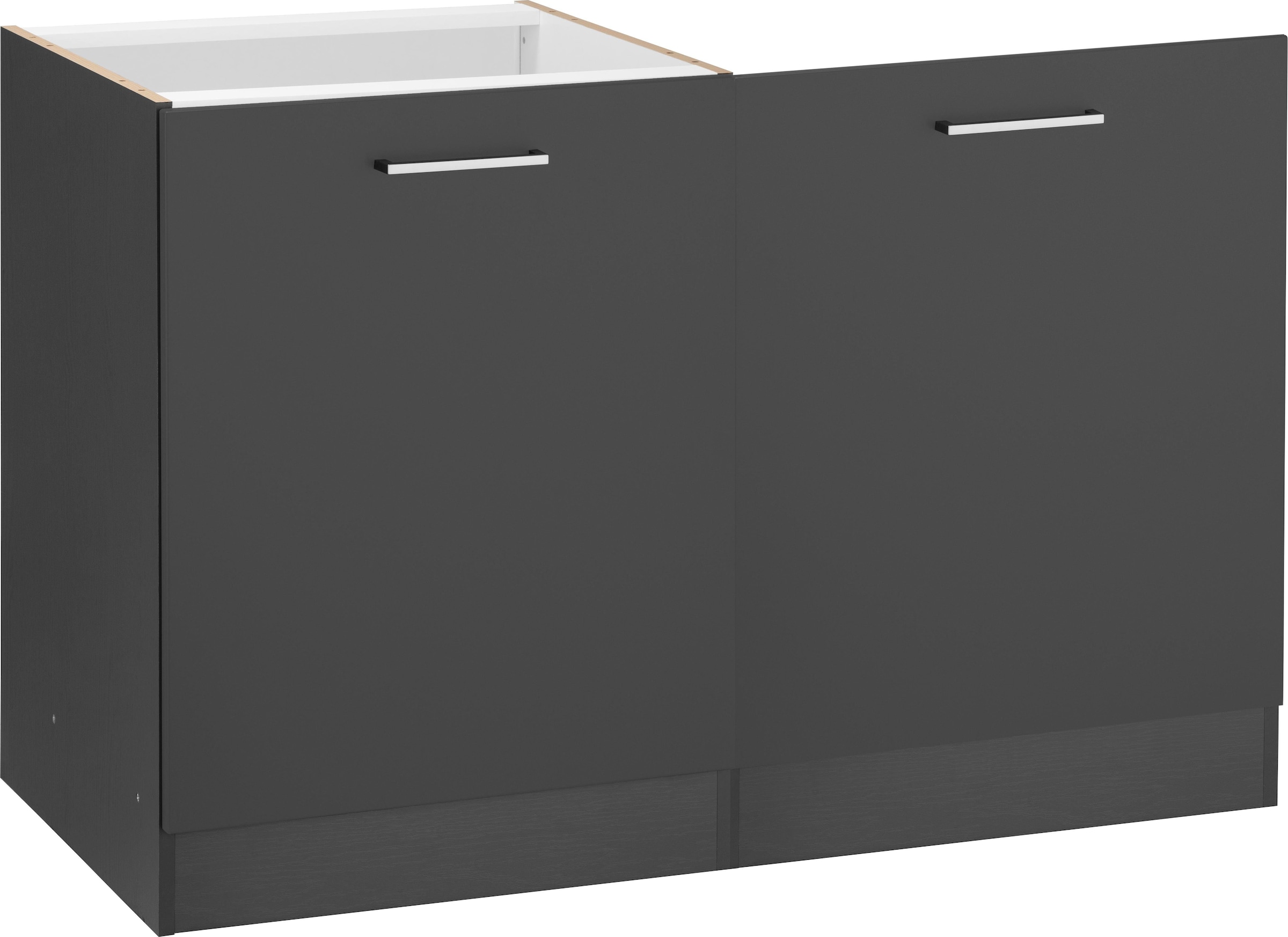 KOCHSTATION, Spülenschrank »KS-Kehl« für Geschirrspülmaschine, ohne Arbeitsplatte, grau, MDF, grafit - B/H/T: 120 cm x 82 cm x 60 cm, grau